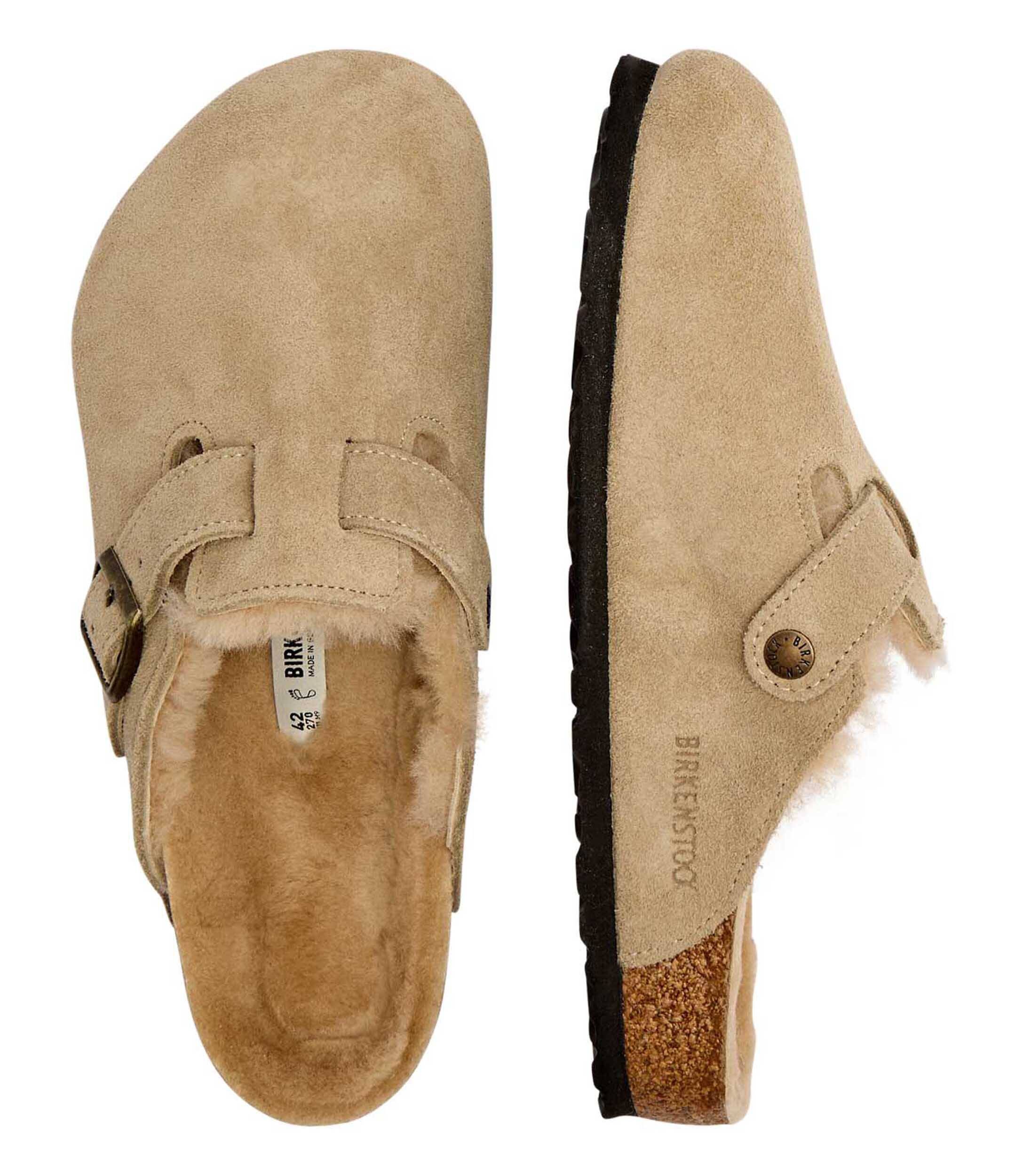 Birkenstock Căptușite mules (încălțăminte) LEVE | regular fit cu adaos de lână | piele întoarsă