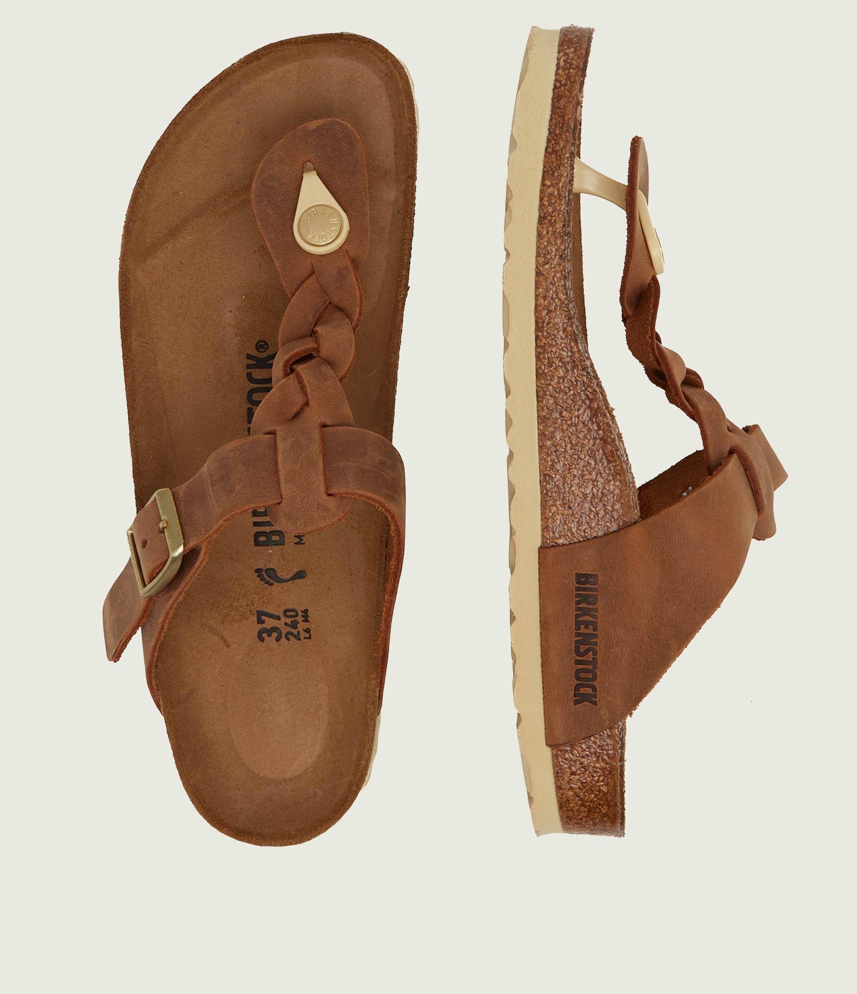 Birkenstock De piele flip flops Gizeh Braided LEOI | narrow fit