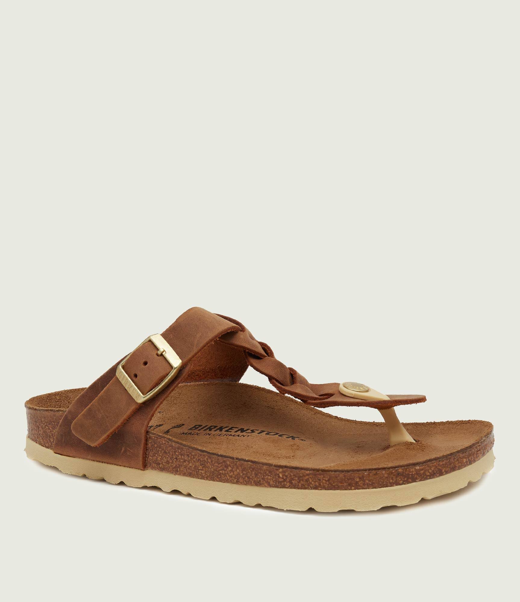 Birkenstock De piele flip flops Gizeh Braided LEOI | narrow fit