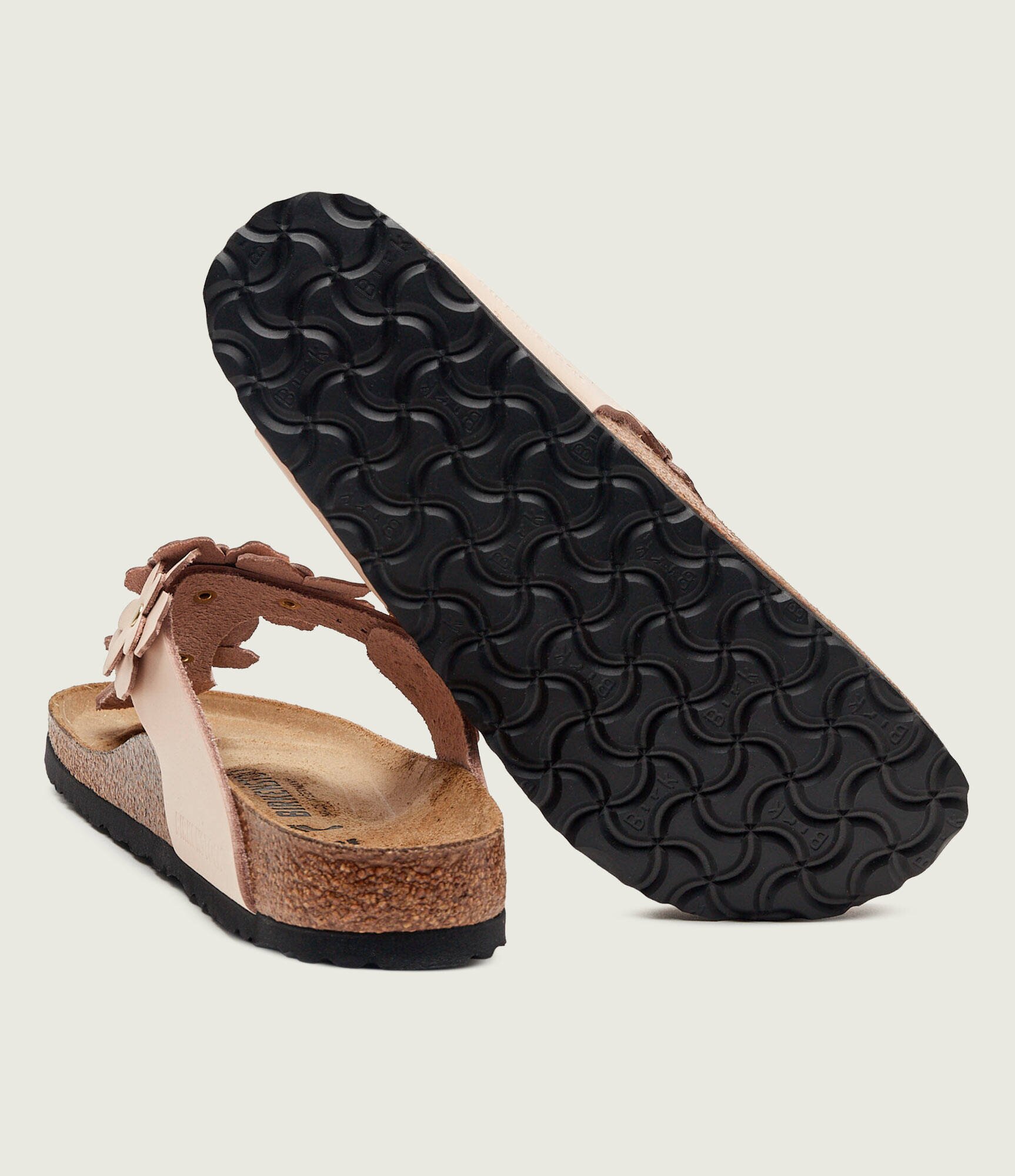 Birkenstock De piele flip flops Gizeh Flowers | narrow fit
