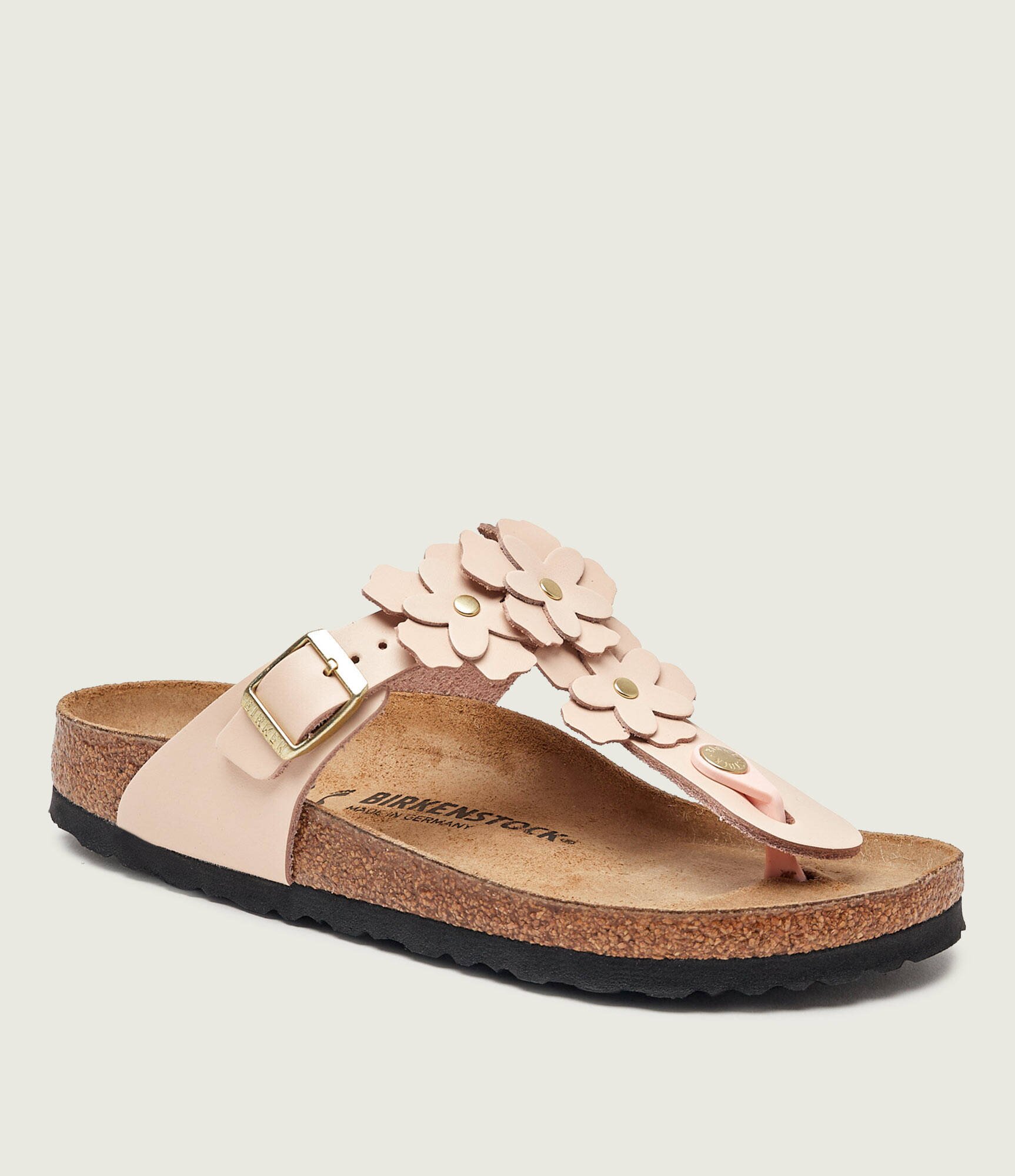 Birkenstock De piele flip flops Gizeh Flowers | narrow fit
