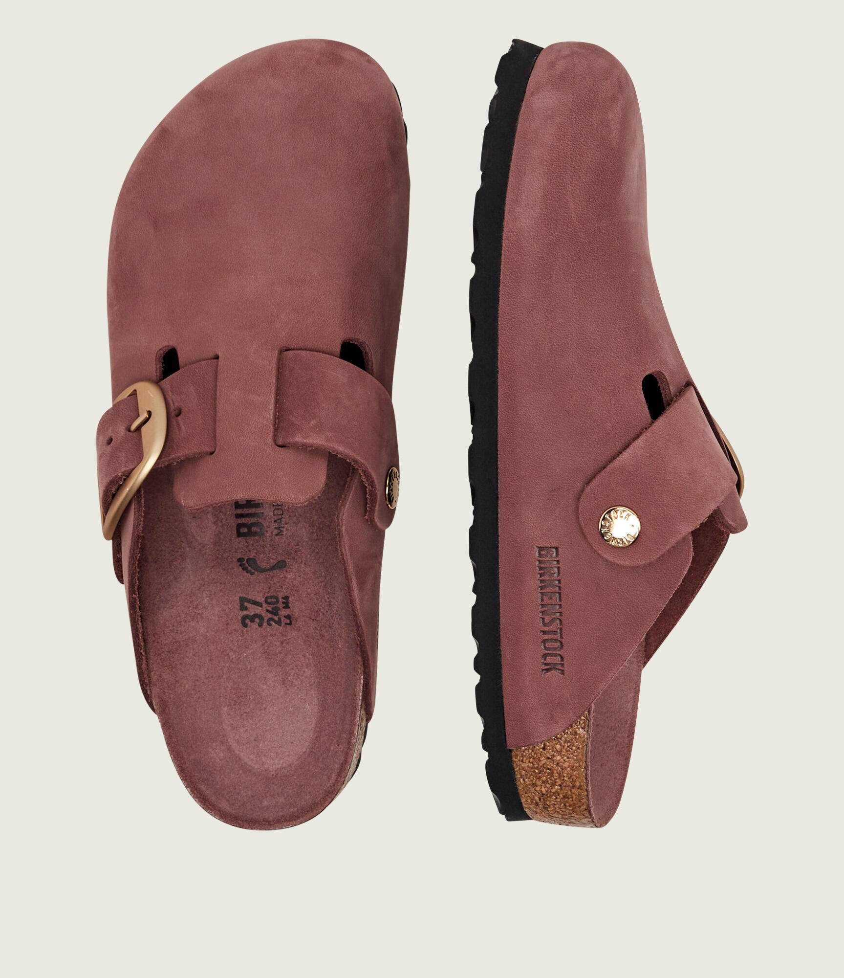 Birkenstock De piele mules (încălțăminte) Boston Big Buckle | narrow fit