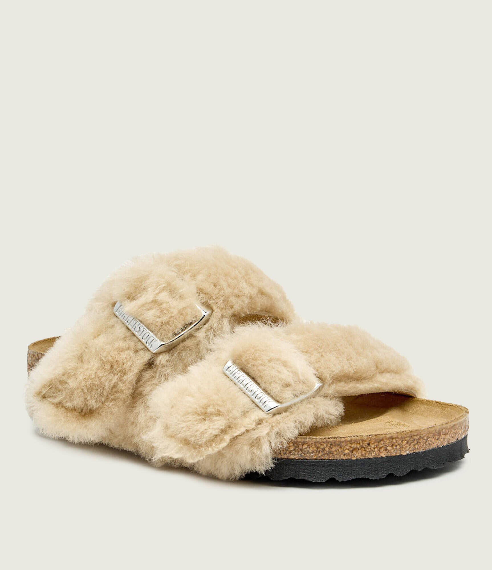 Birkenstock De piele papuci de casă Arizona Shearling cu adaos de lână | narrow fit