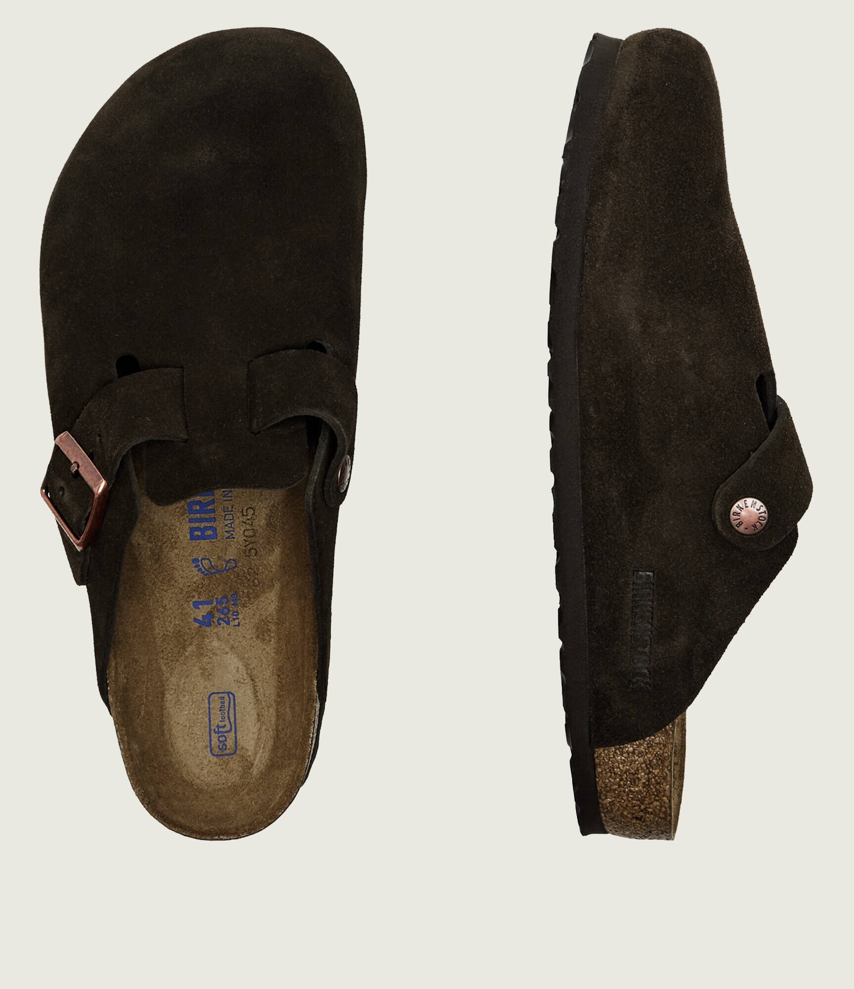 Birkenstock De piele șlapi BOSTON BS