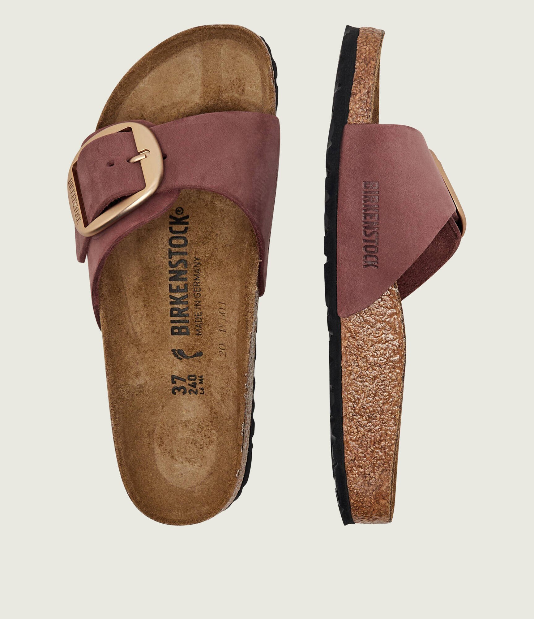 Birkenstock De piele șlapi Madrid Big Buckle | narrow fit