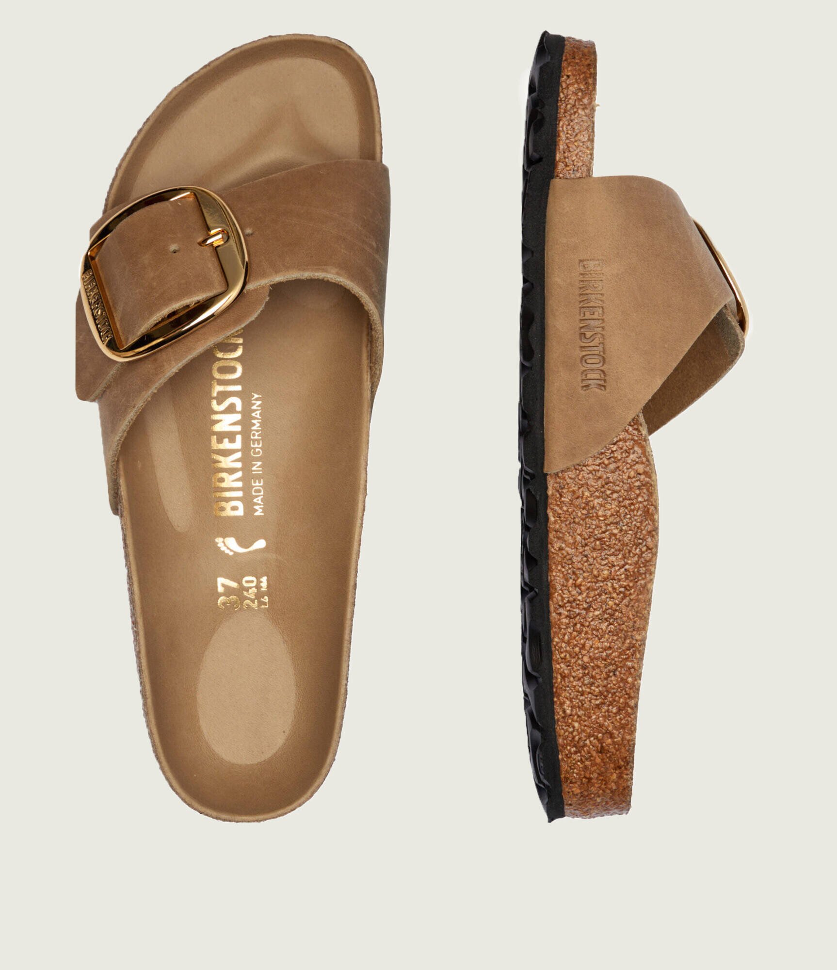 Birkenstock De piele șlapi Madrid Big Buckle | narrow fit