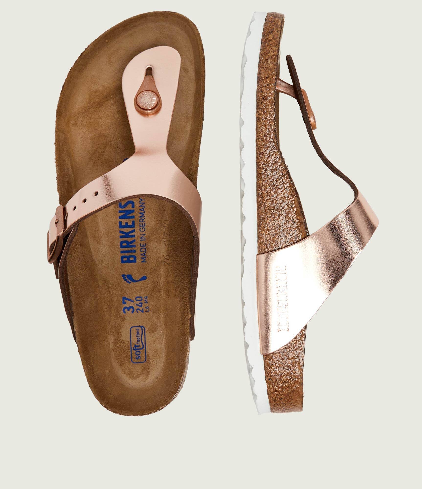 Birkenstock Flip flops Gizeh NL cu adaos de piele | narrow fit