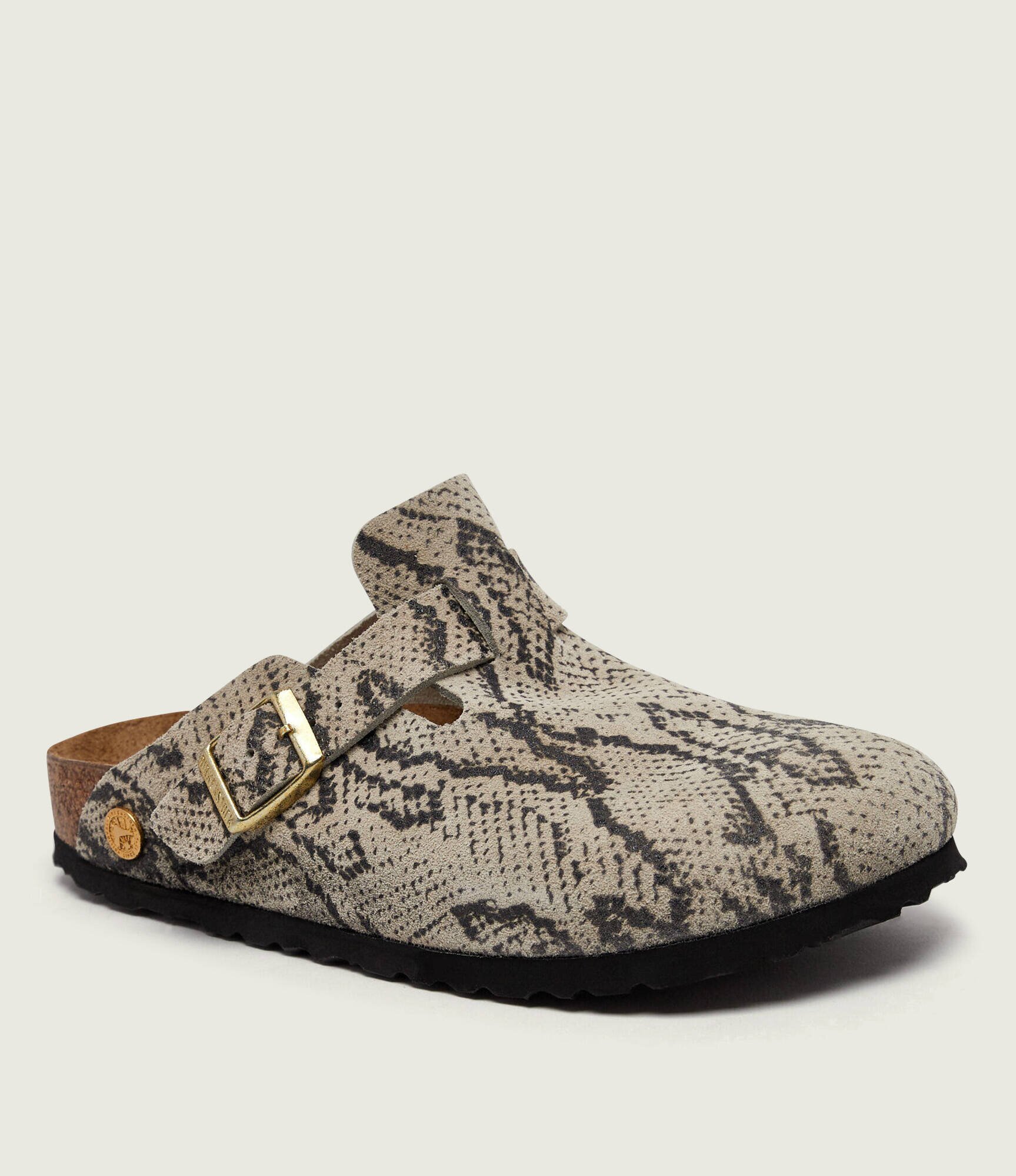 Birkenstock Mules (încălțăminte) Boston Rivet Logo | piele întoarsă | narrow fit