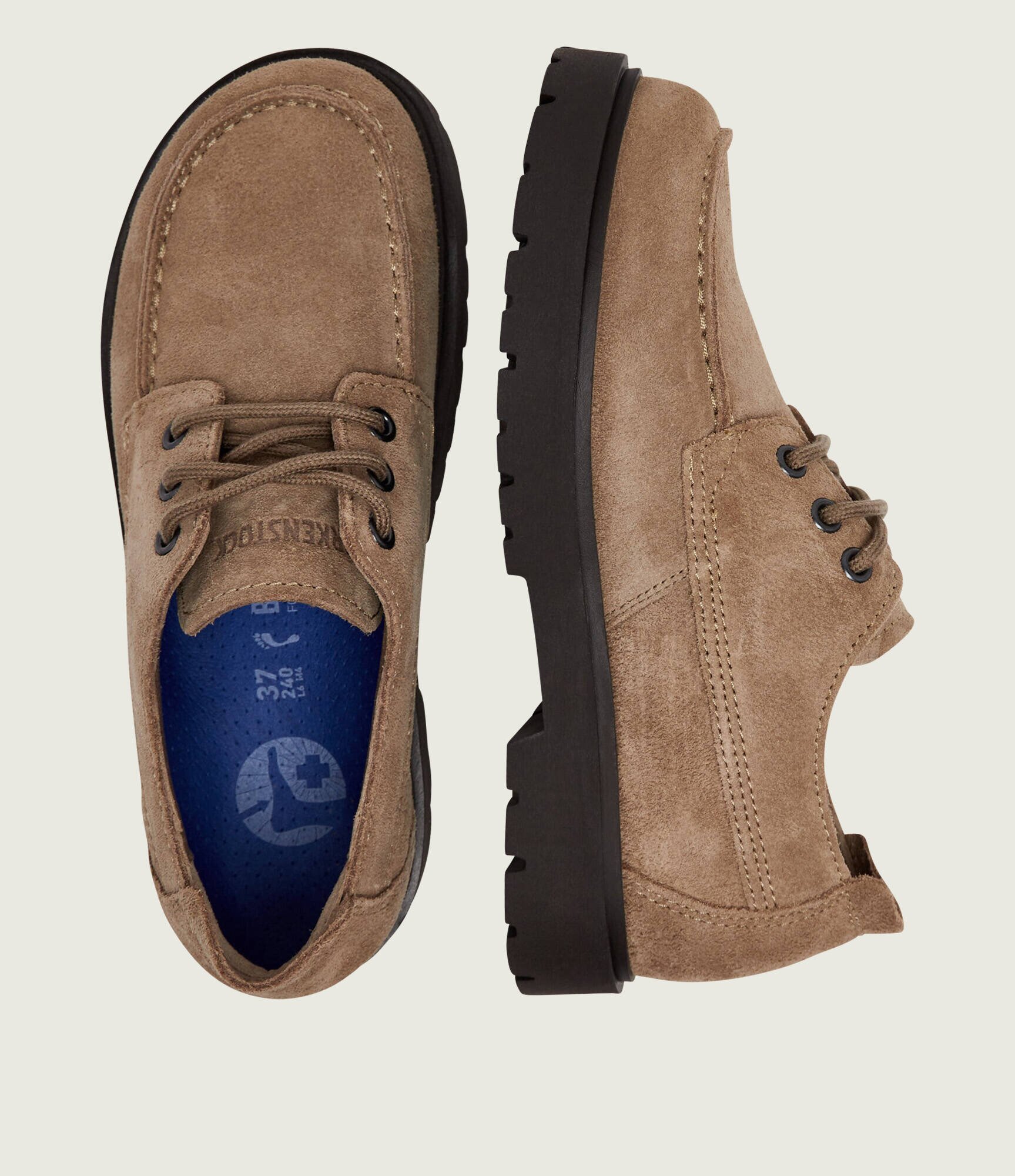 Birkenstock Pantofi loafer Highwood Moc Lace | zamsz | narrow fit