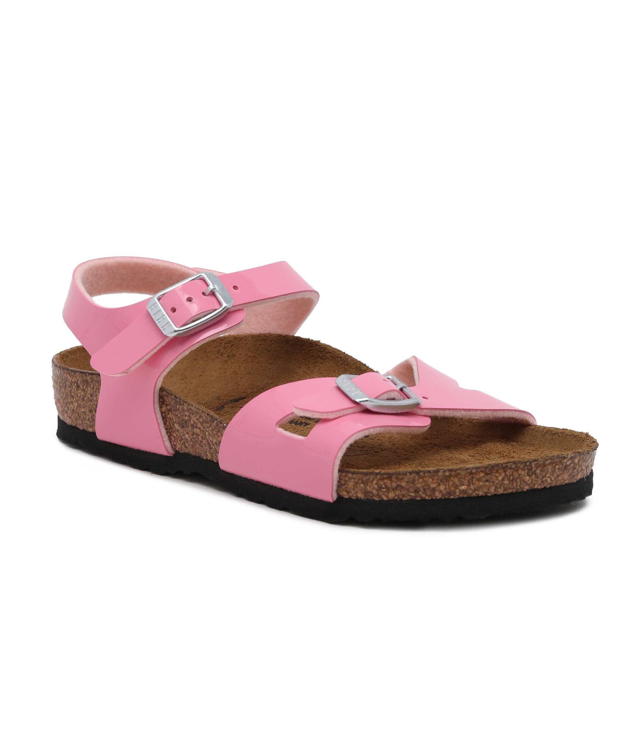 Birkenstock Sandale Patent Candy Pink cu adaos de piele | narrow fit