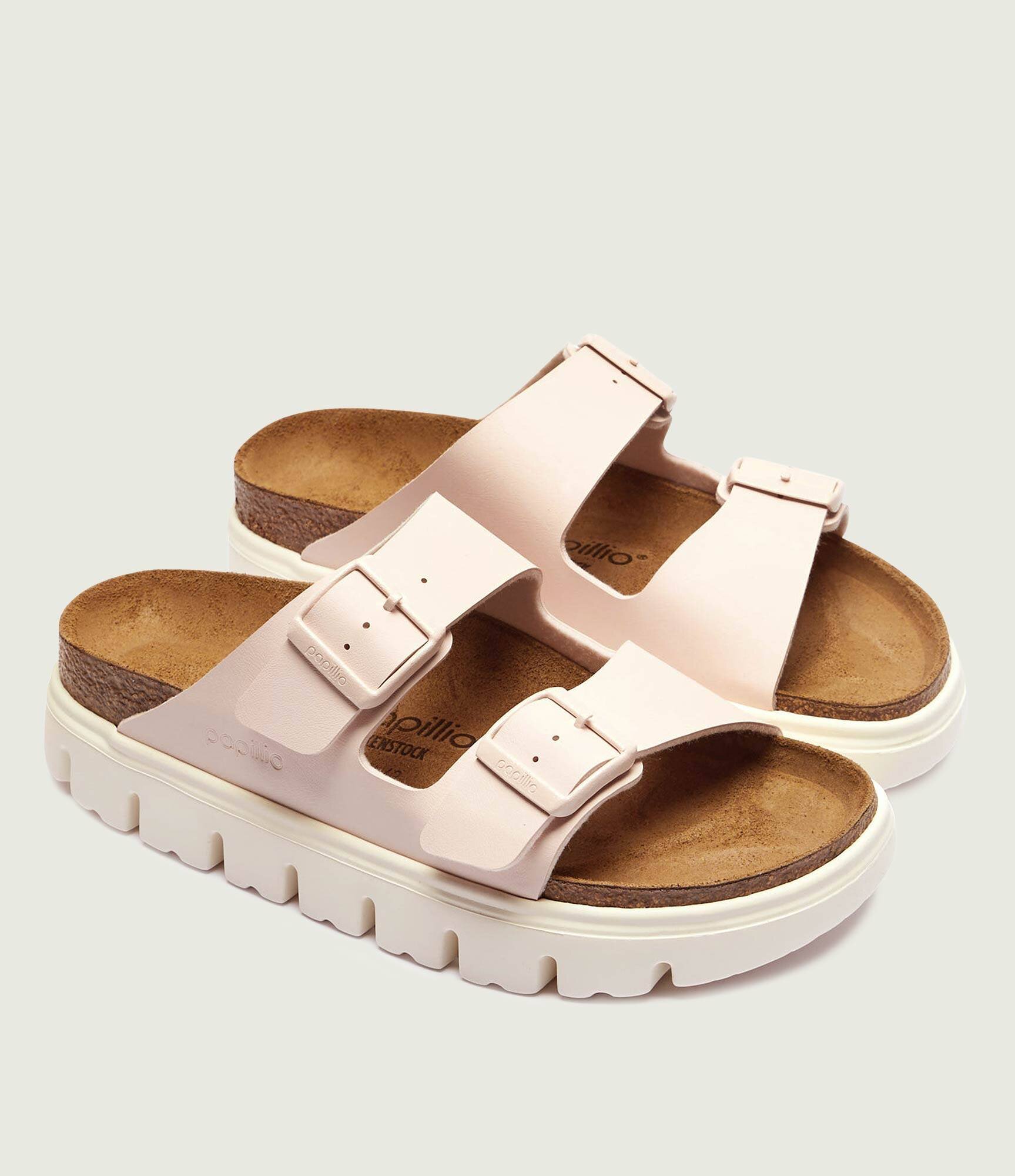 Birkenstock Șlapi Arizona Chunky BF | x Papillio | narrow fit cu adaos de piele