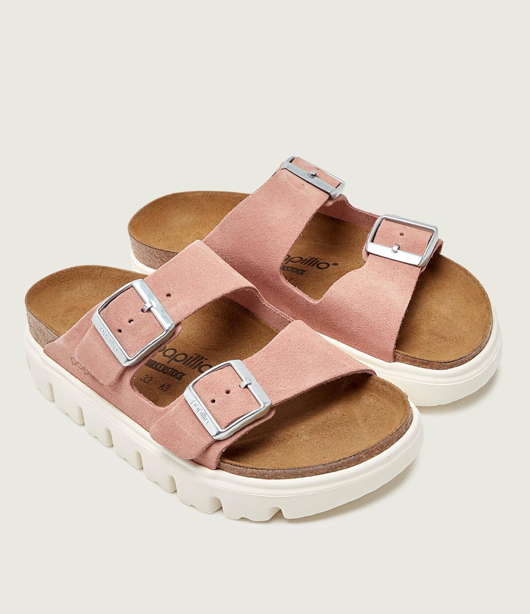 Birkenstock Șlapi Arizona Chunky | x Papillio | narrow fit | piele întoarsă