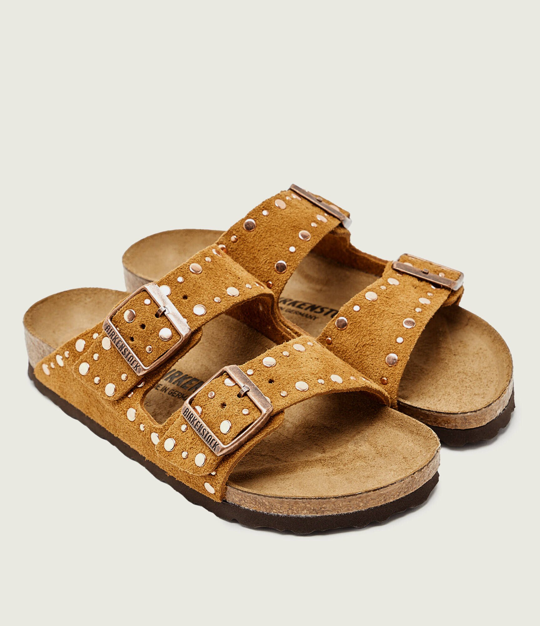 Birkenstock Șlapi Arizona Rivet LEVE | piele întoarsă | narrow fit