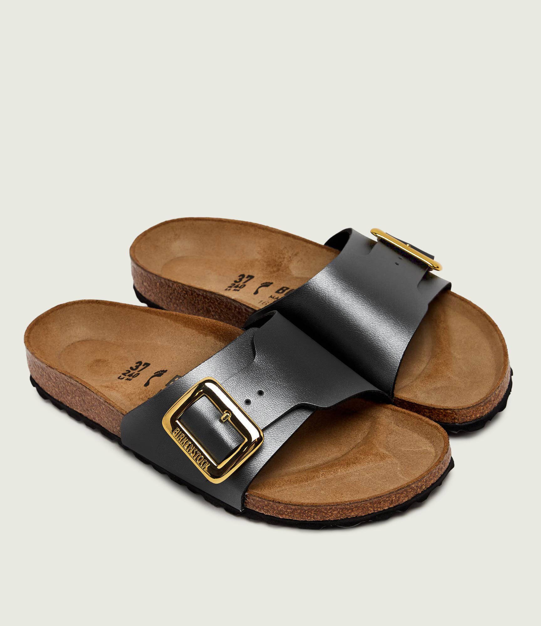Birkenstock Șlapi Catalina Luxe Buckle | piele întoarsă | narrow fit