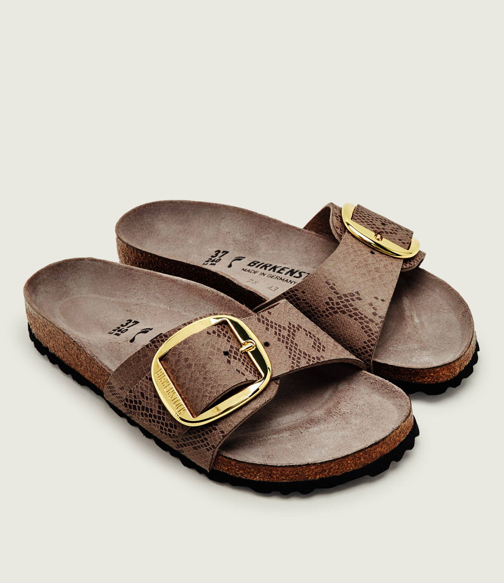 Birkenstock Șlapi Madrid Big Buckle cu adaos de piele | narrow fit