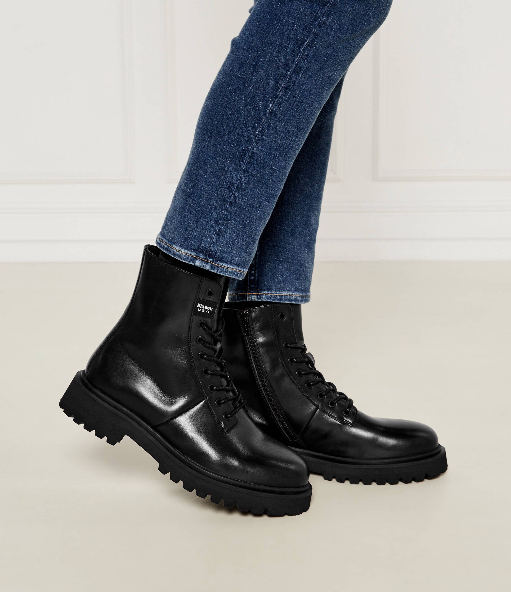 Blauer De piele insulete BUXTON