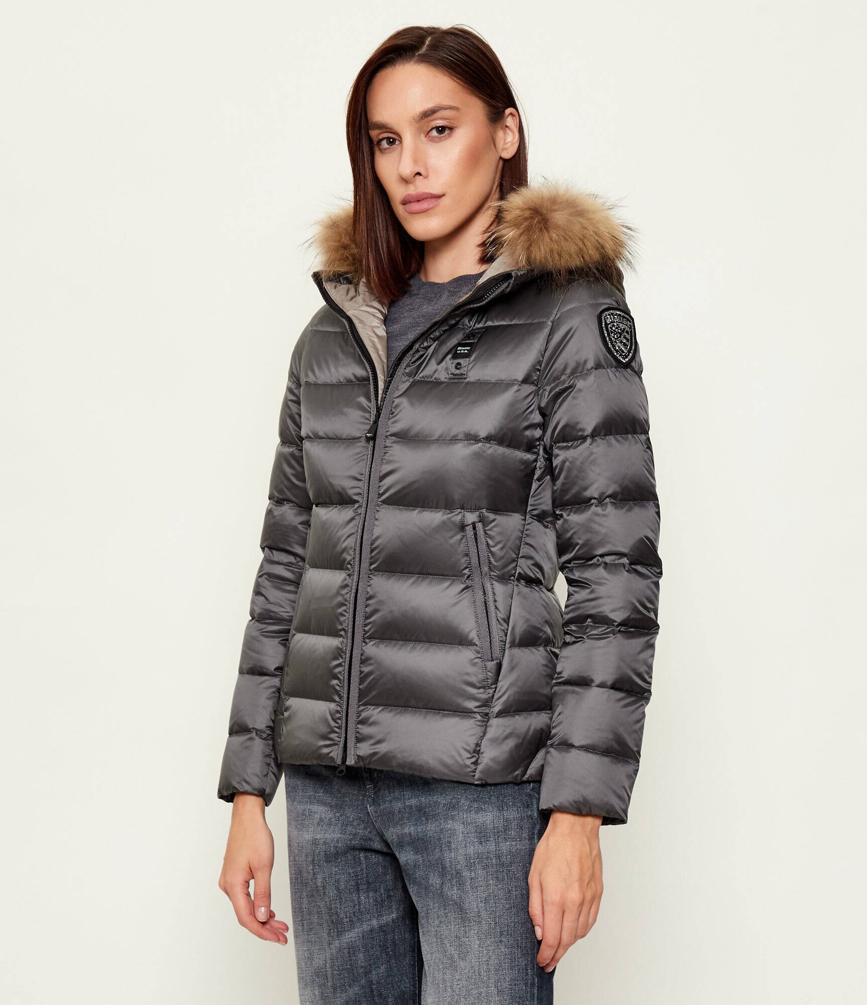 Blauer Geacă de puf ARCADIA | Slim Fit