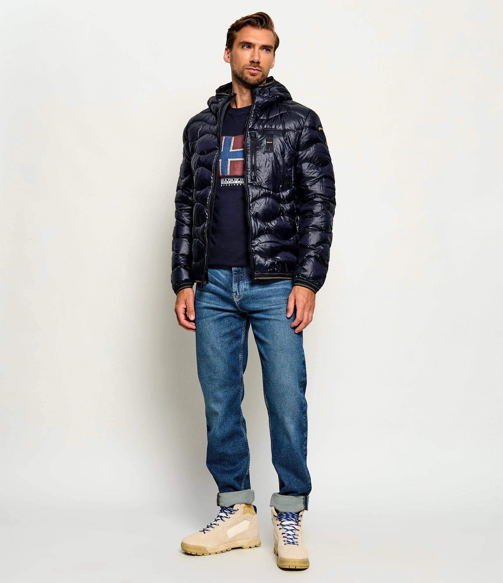 Blauer Geacă de puf Wave | regular fit