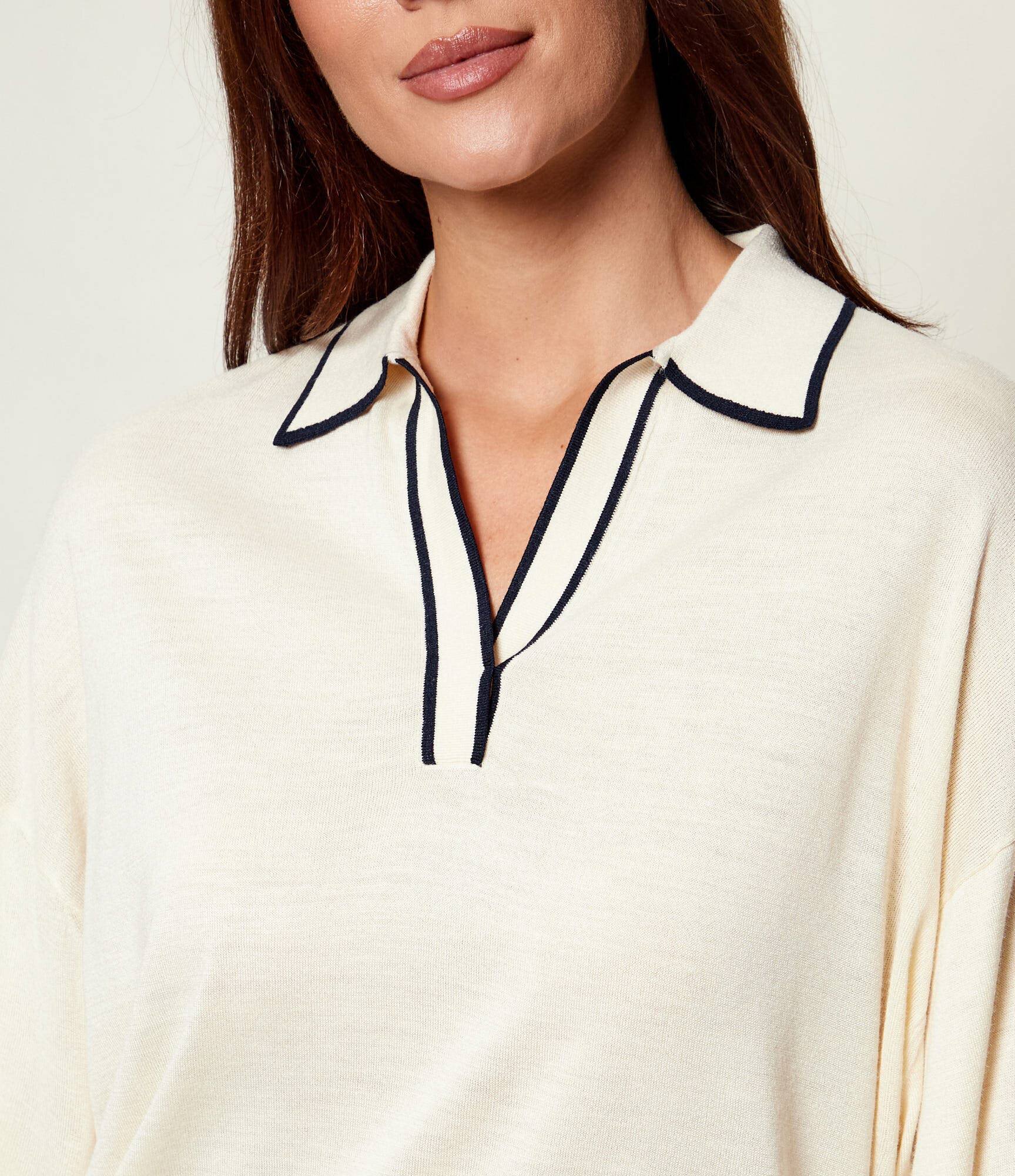 Bogner De mătase polo PARIS | Oversize fit