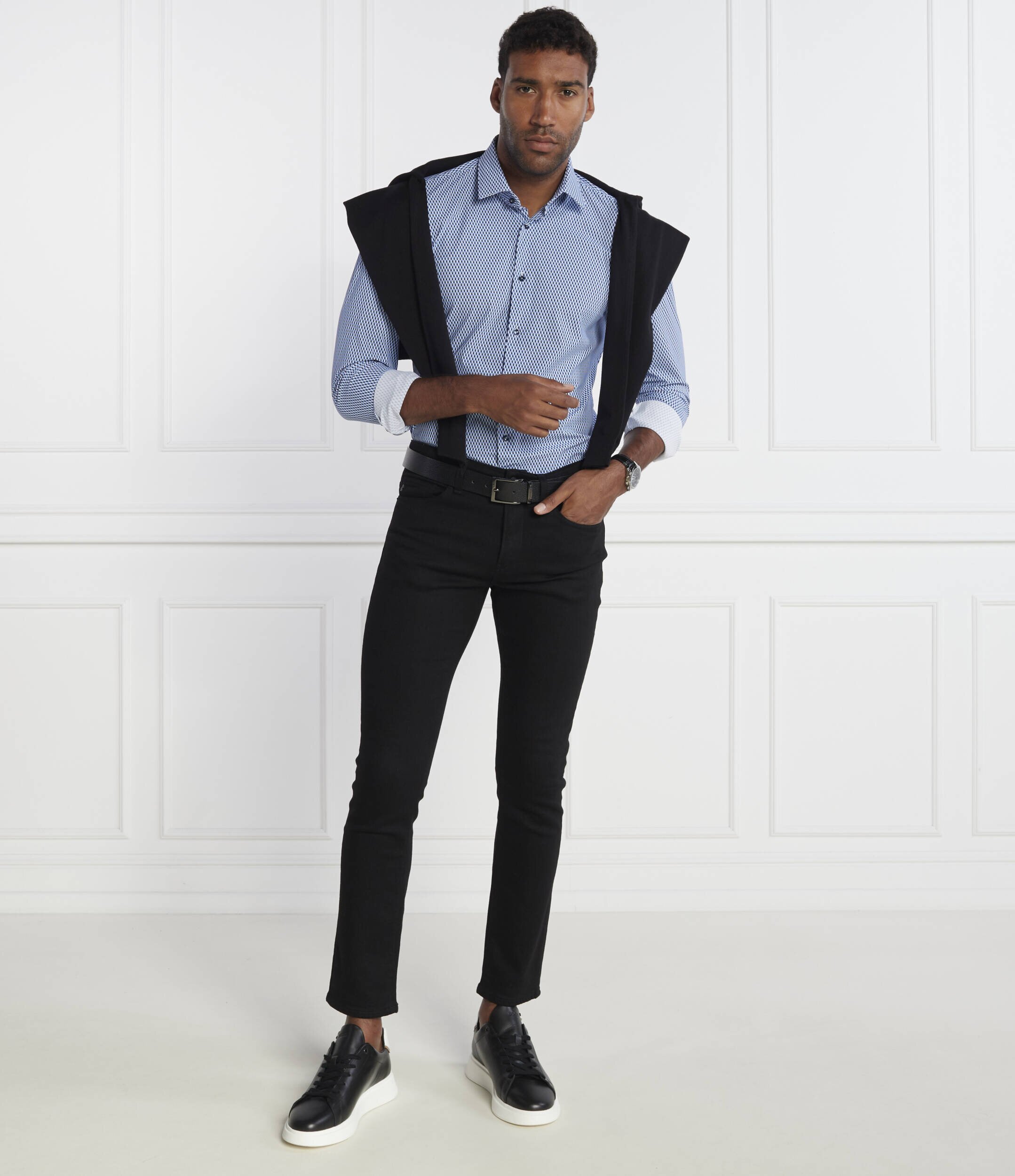 BOSS Black Blugi Delaware | Slim Fit cu adaos de cașmir
