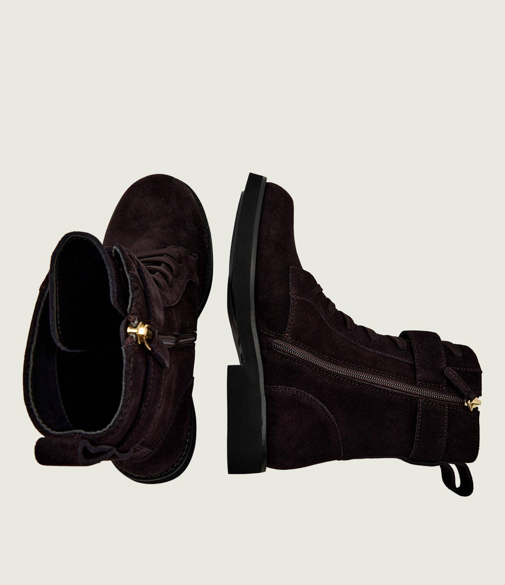 BOSS Black Botine Eleri_LUBootie_SDBK | piele întoarsă