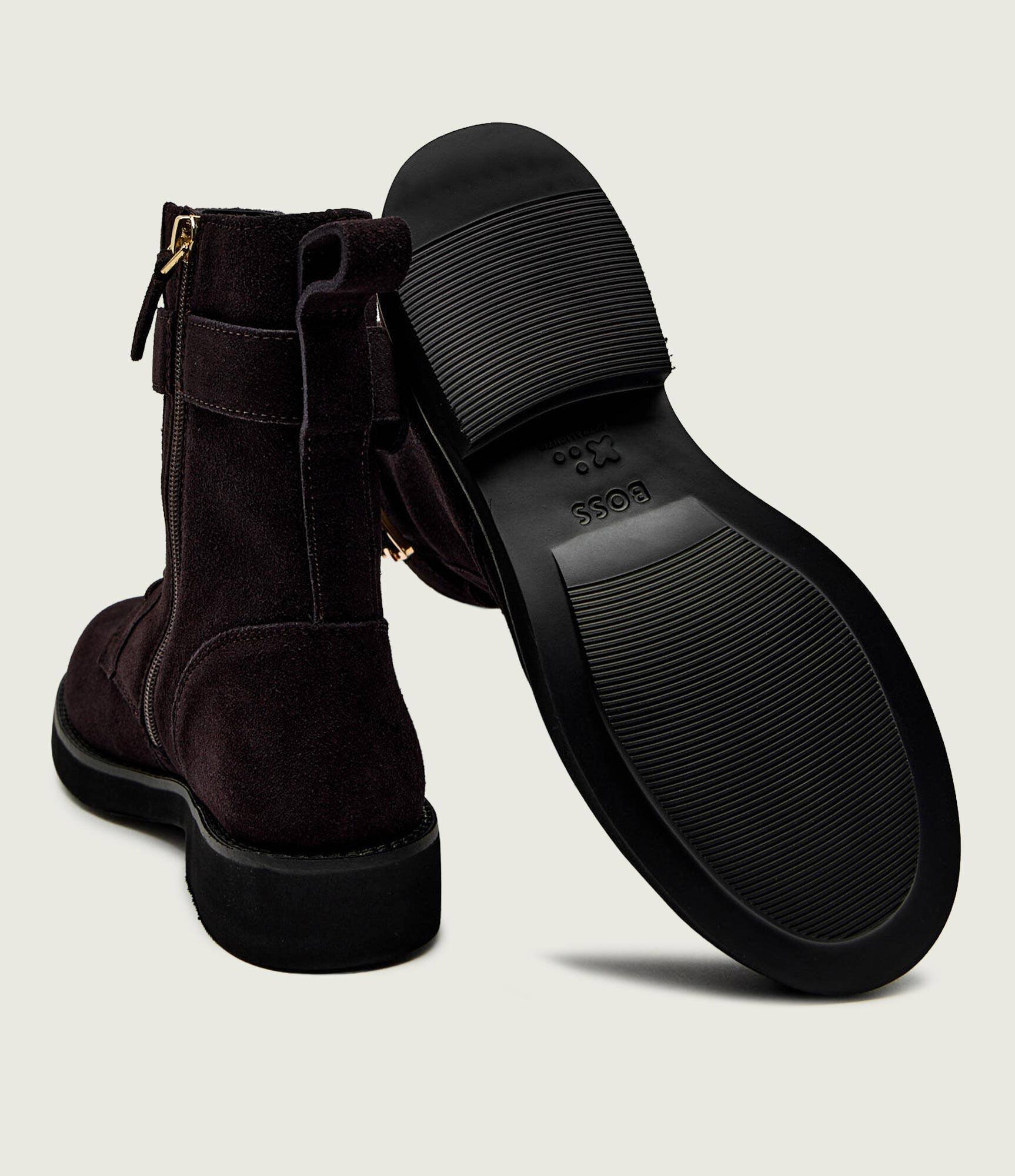 BOSS Black Botine Eleri_LUBootie_SDBK | piele întoarsă