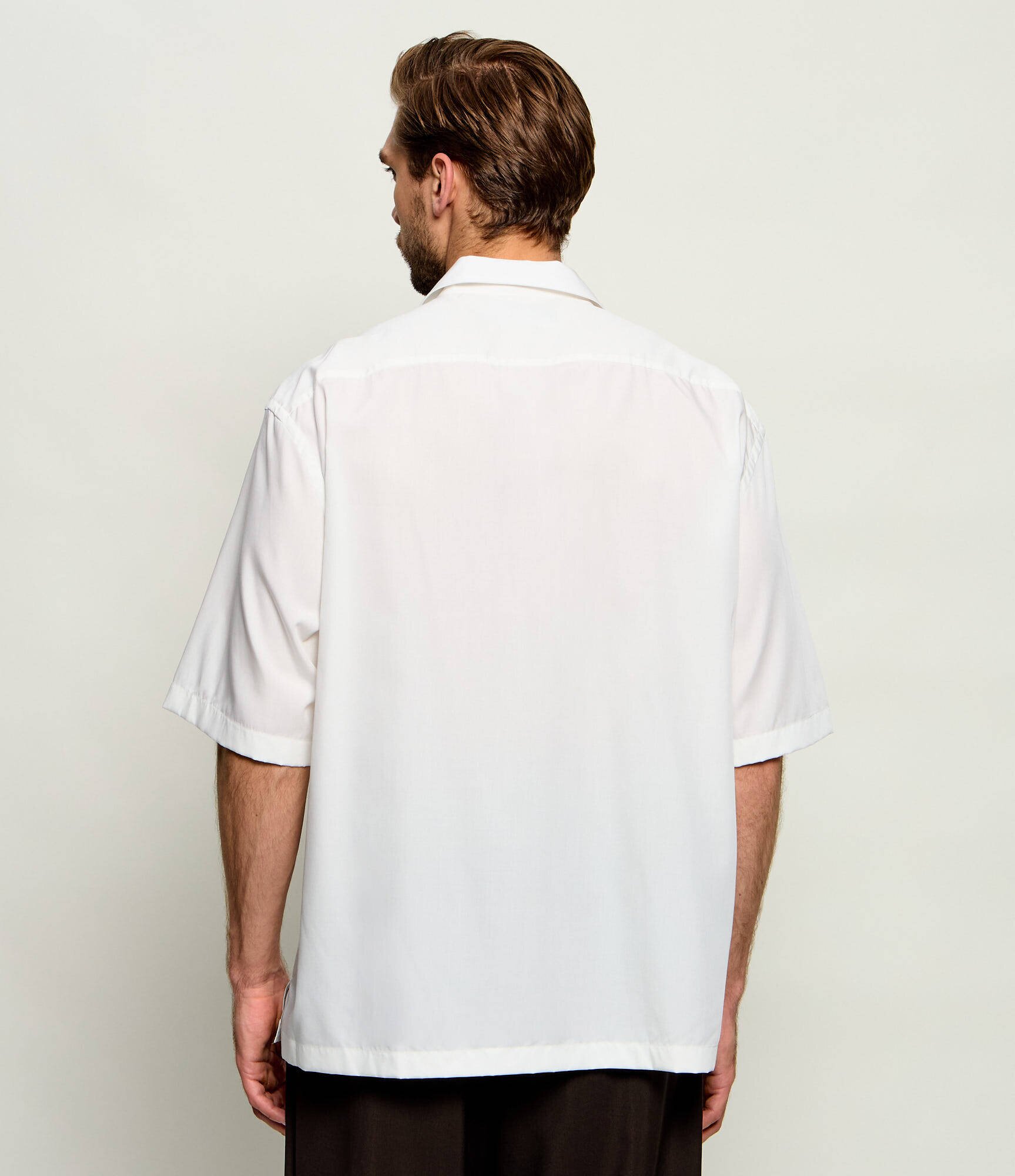 BOSS Black Cămașă H-CESAR-CAMP-SH_DB| BOSS X BECKHAM | Relaxed fit cu adaos de mătase