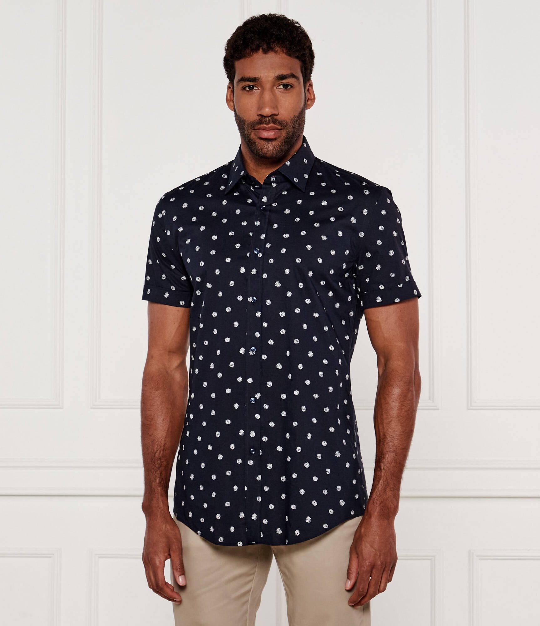BOSS Black Cămașă H-HANK-ken-SH-C1 | Slim Fit | stretch