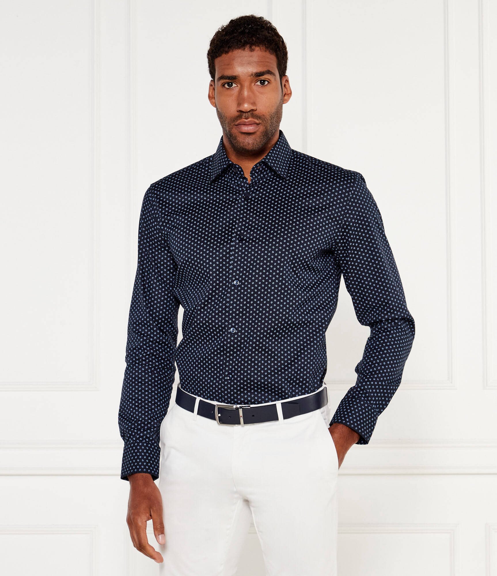 BOSS Black Cămașă H-HANK-kent-C1-214 | Slim Fit | stretch