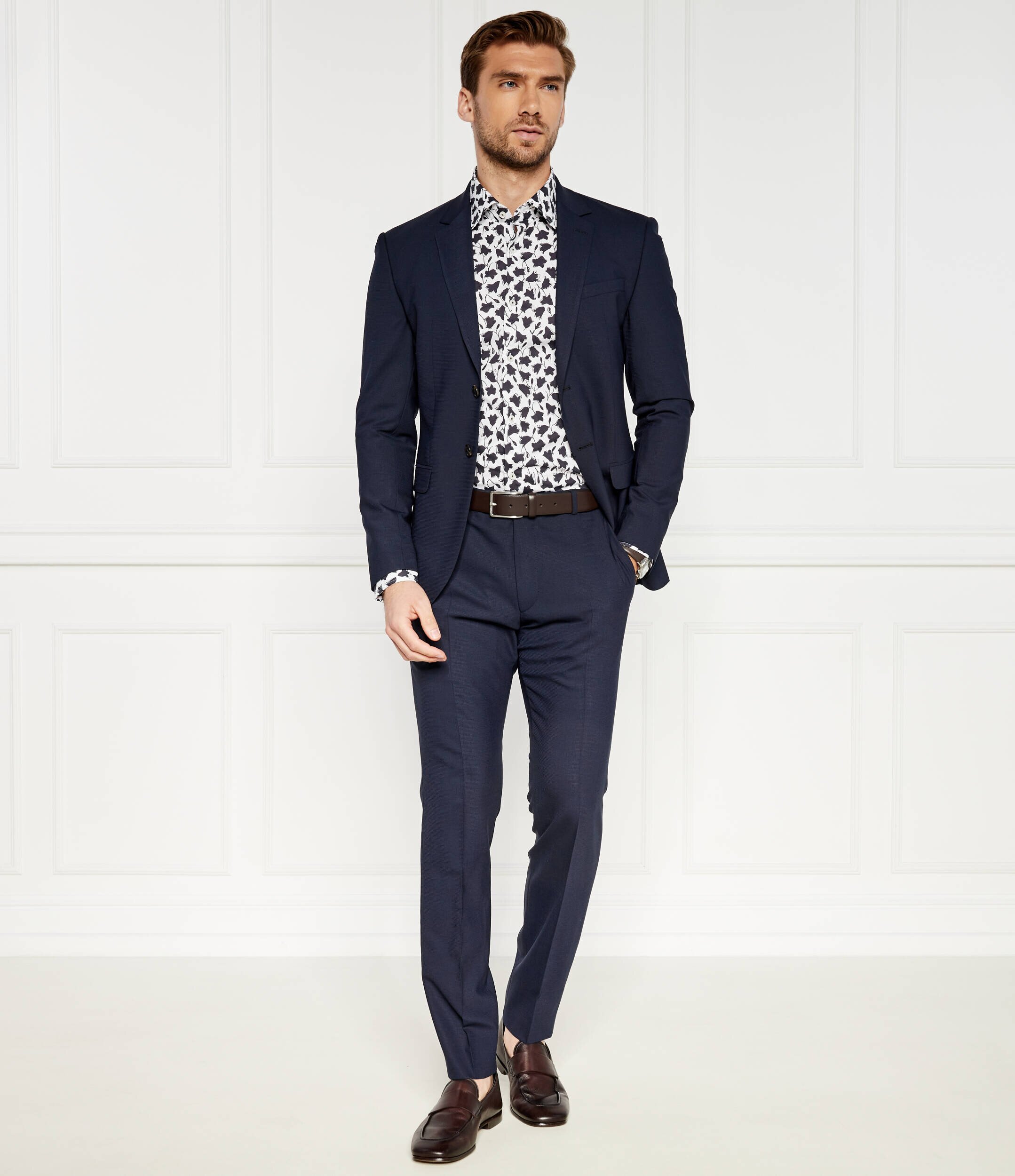 BOSS Black Cămașă H-HANK-kent-C1-214 | Slim Fit | stretch