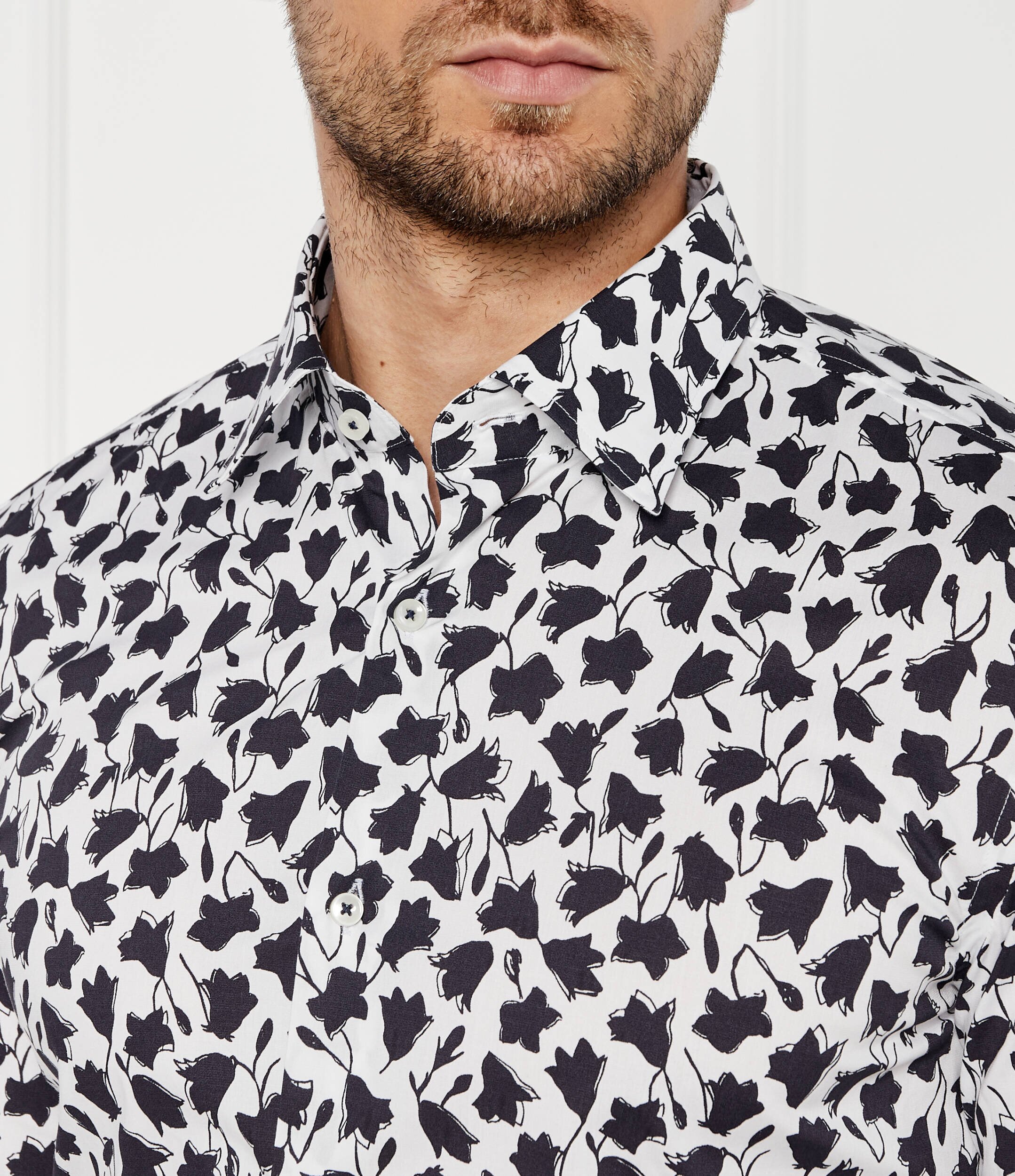 BOSS Black Cămașă H-HANK-kent-C1-214 | Slim Fit | stretch