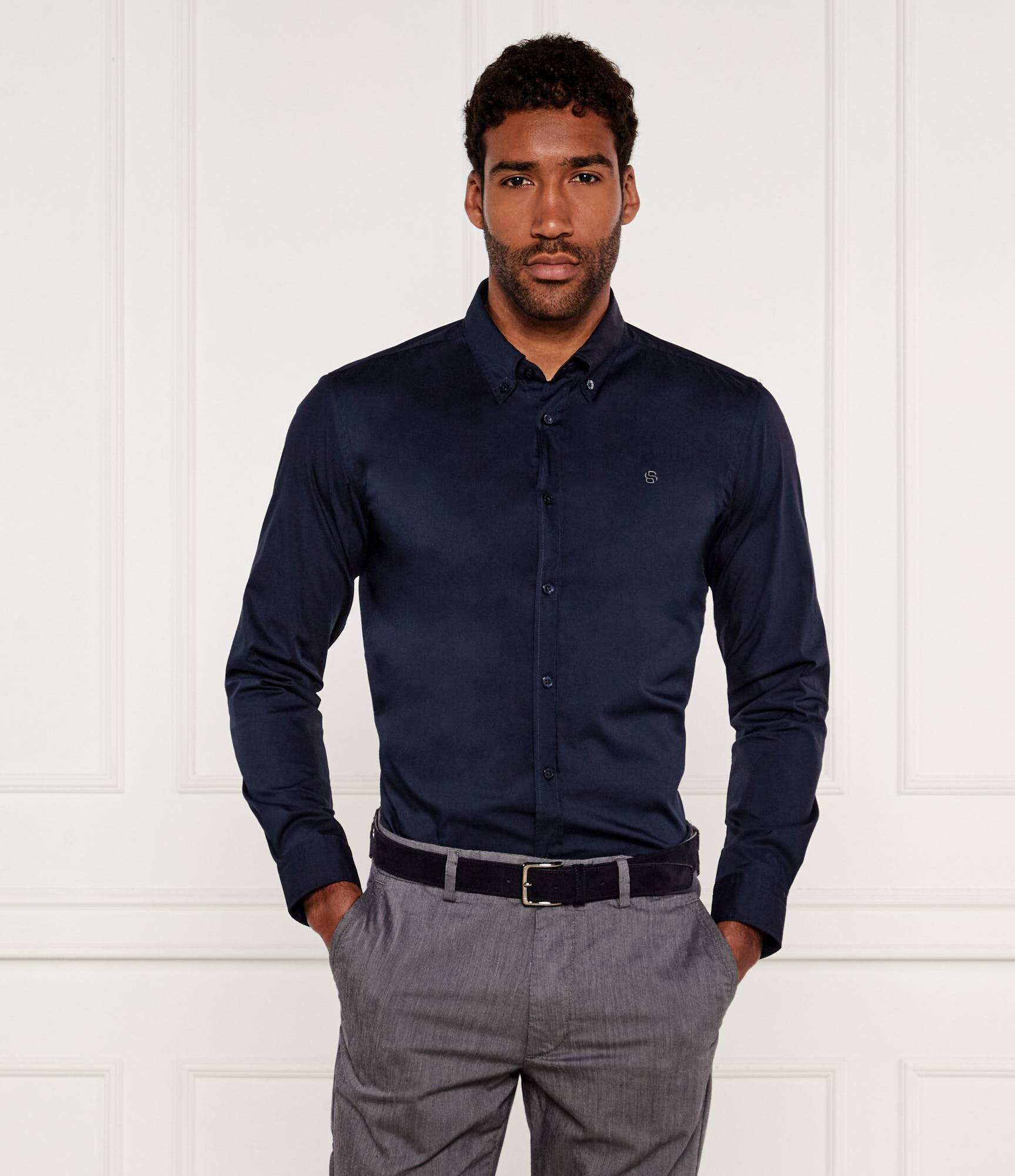 BOSS Black Cămașă H-ROAN-BD-E-C1-253 | Slim Fit | stretch