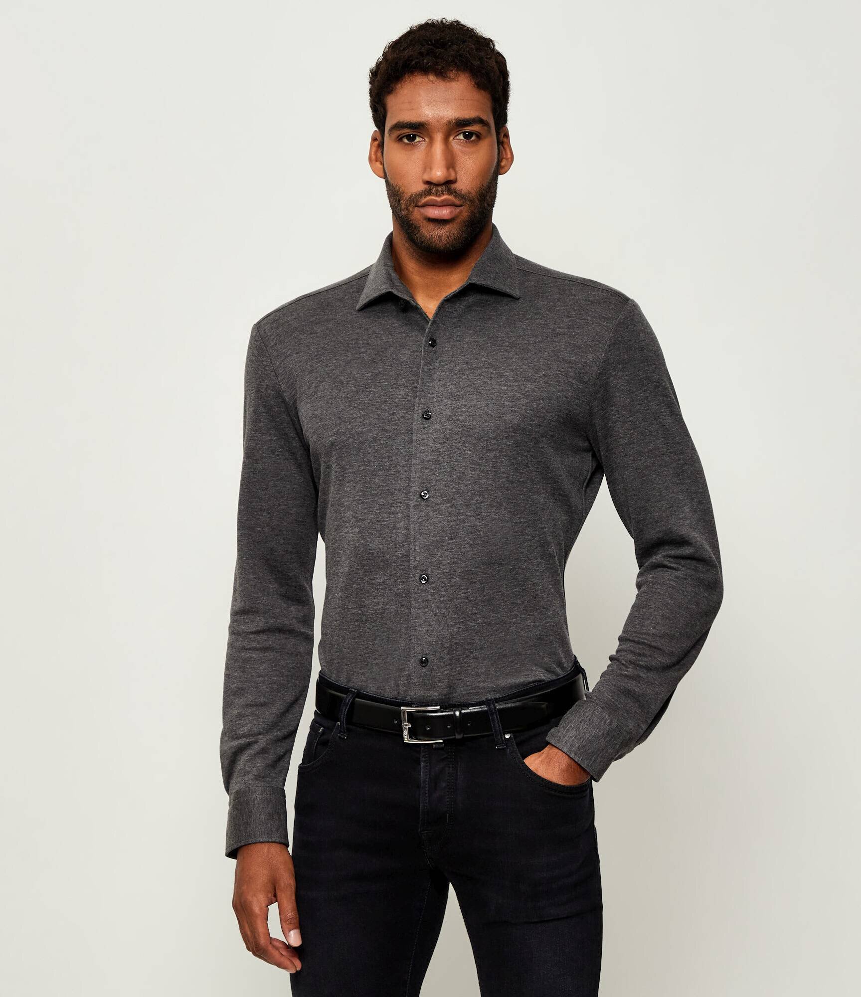 BOSS Black Cămașă H-RUDY-1PIECE_DB | BECKHAM X BOSS | Slim Fit