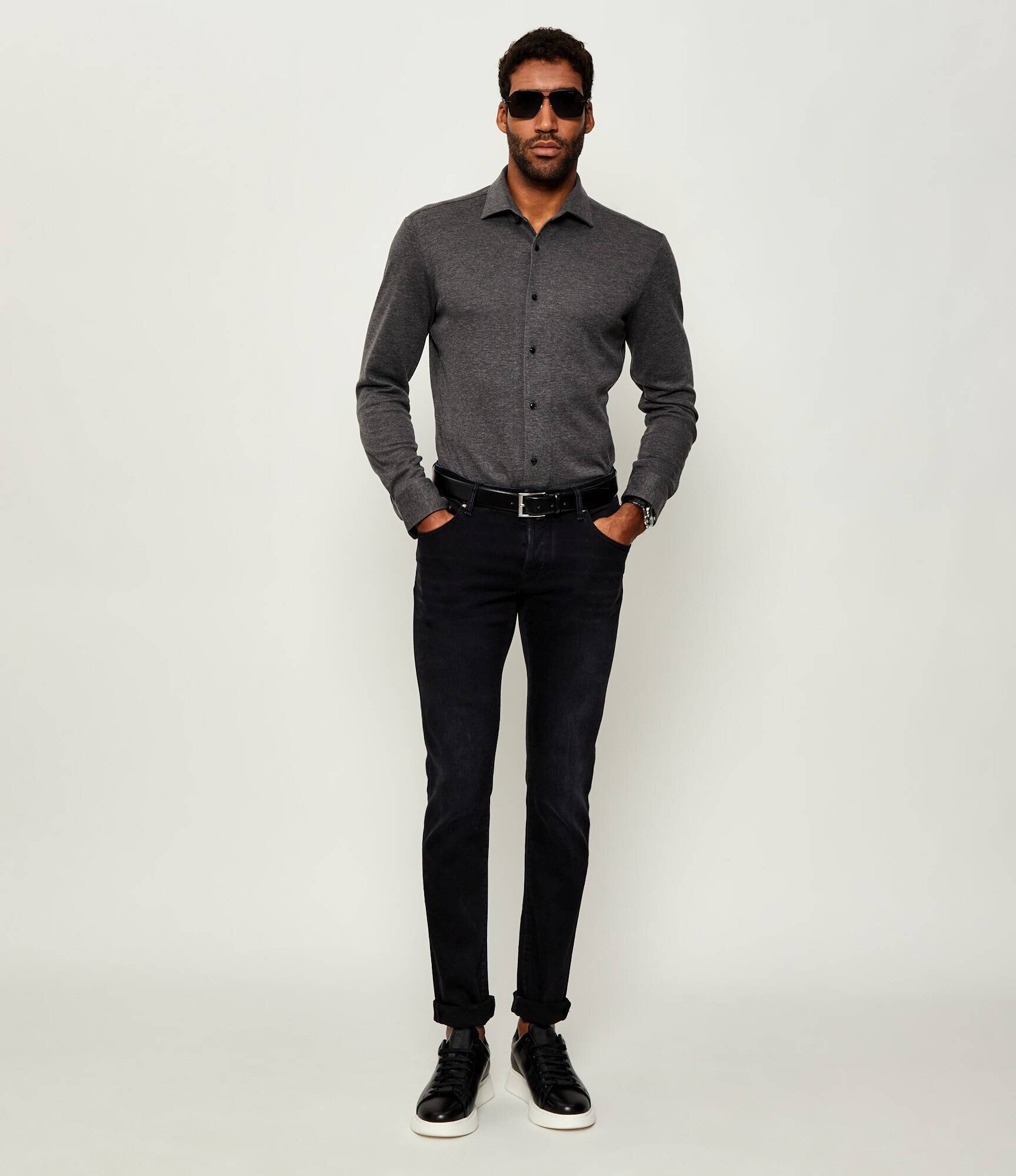 BOSS Black Cămașă H-RUDY-1PIECE_DB | BECKHAM X BOSS | Slim Fit