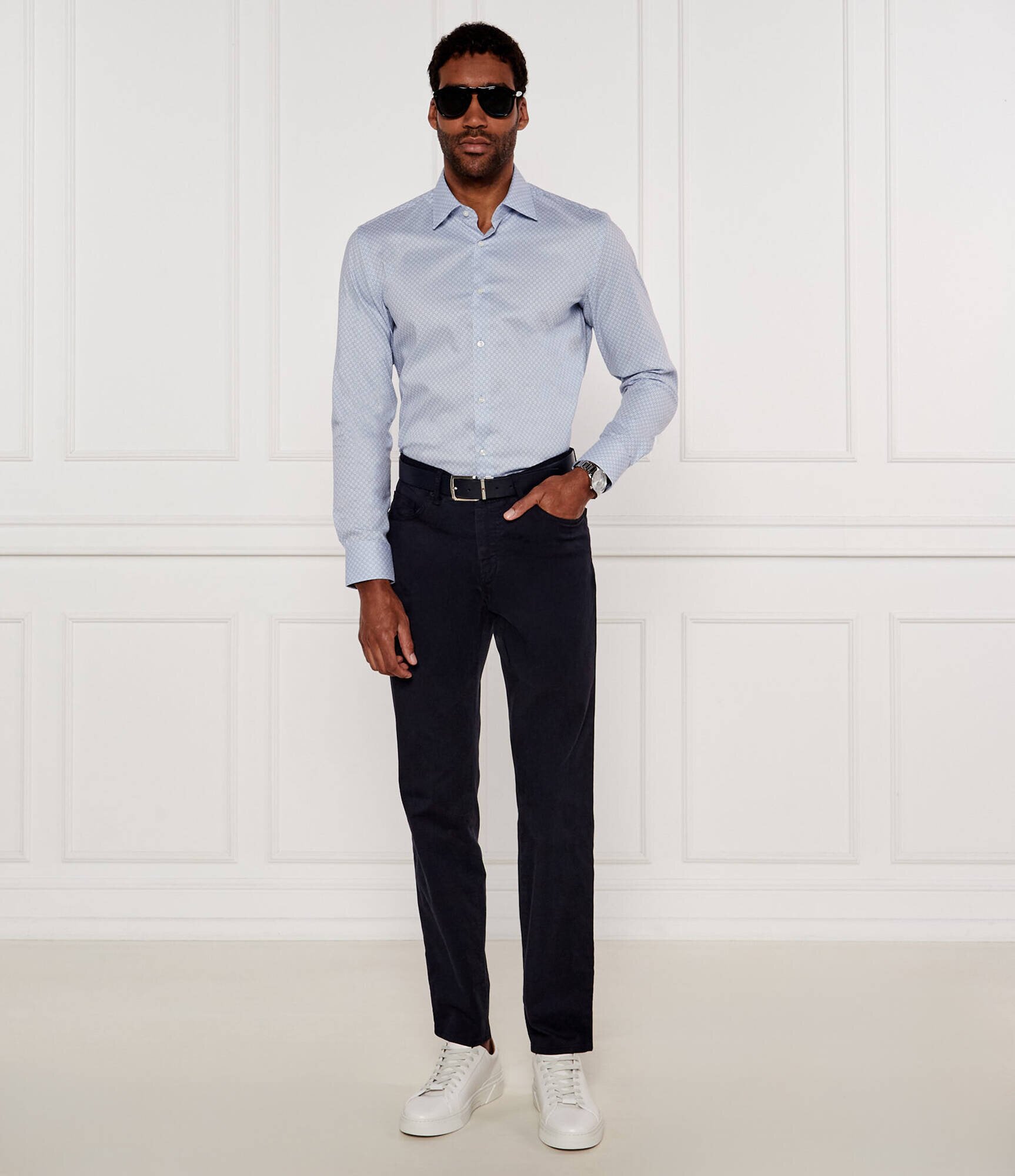 BOSS Black Cămașă Koszula H-HANK-kent-C1-214 | Slim Fit | stretch