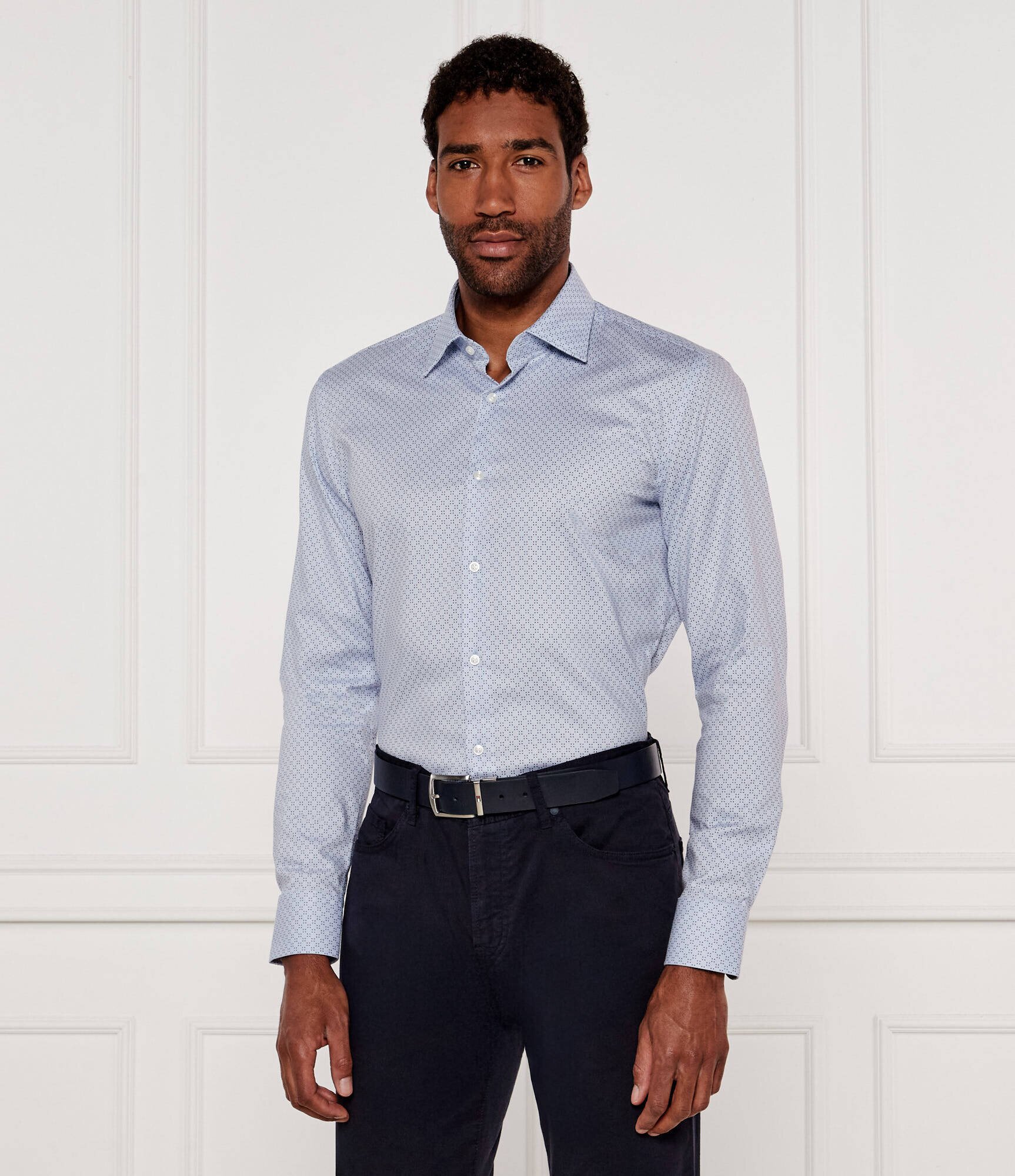 BOSS Black Cămașă Koszula H-HANK-kent-C1-214 | Slim Fit | stretch