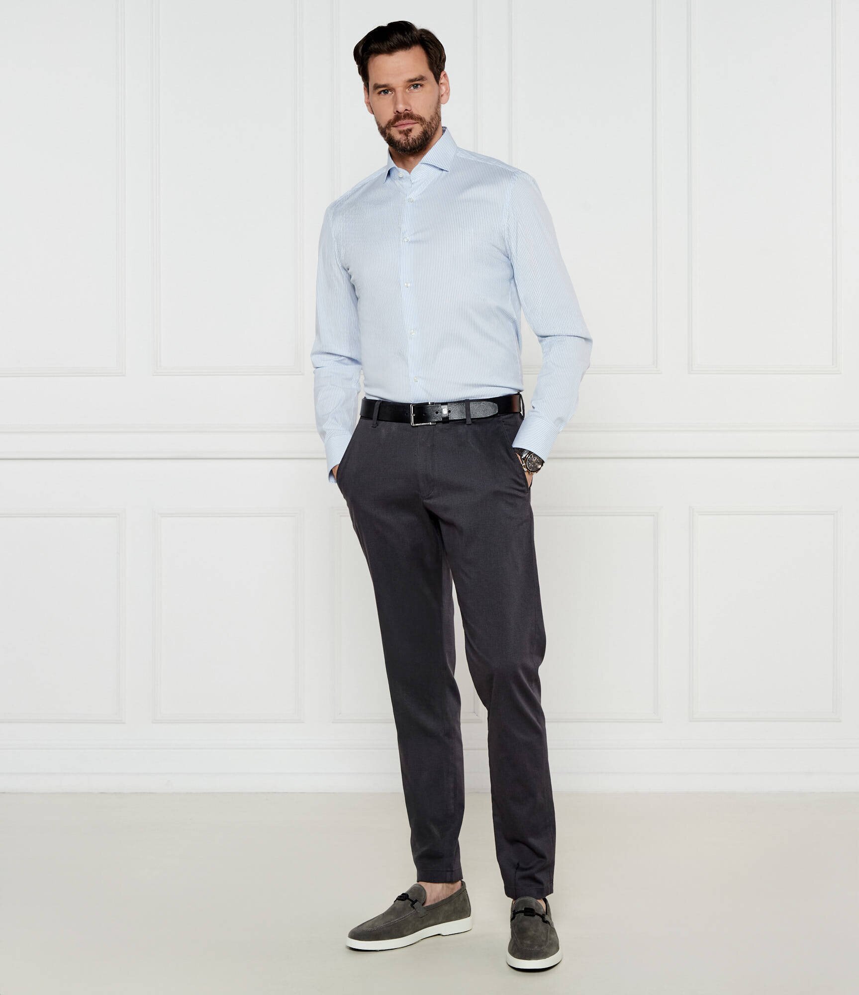 BOSS Black Cămașă P-HANK-spread-C1-222 | Slim Fit | stretch