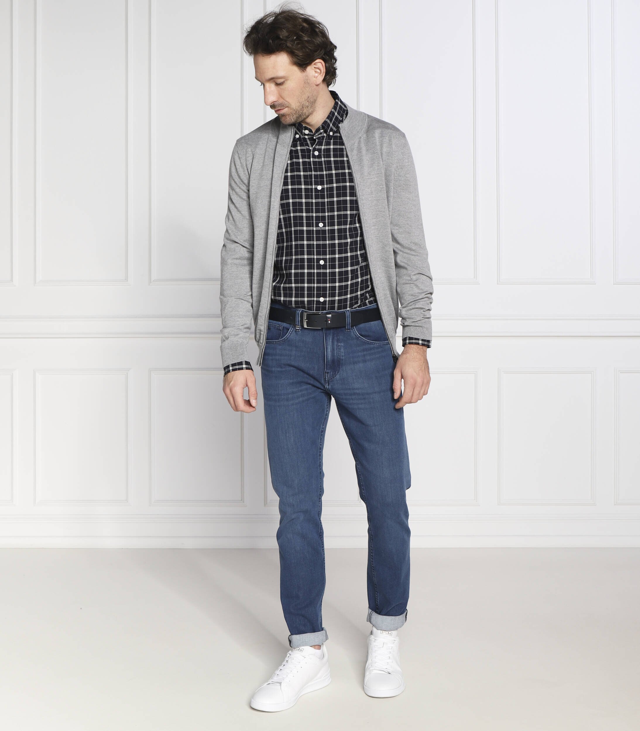 BOSS Black Cămașă | Regular Fit cu adaos de lână