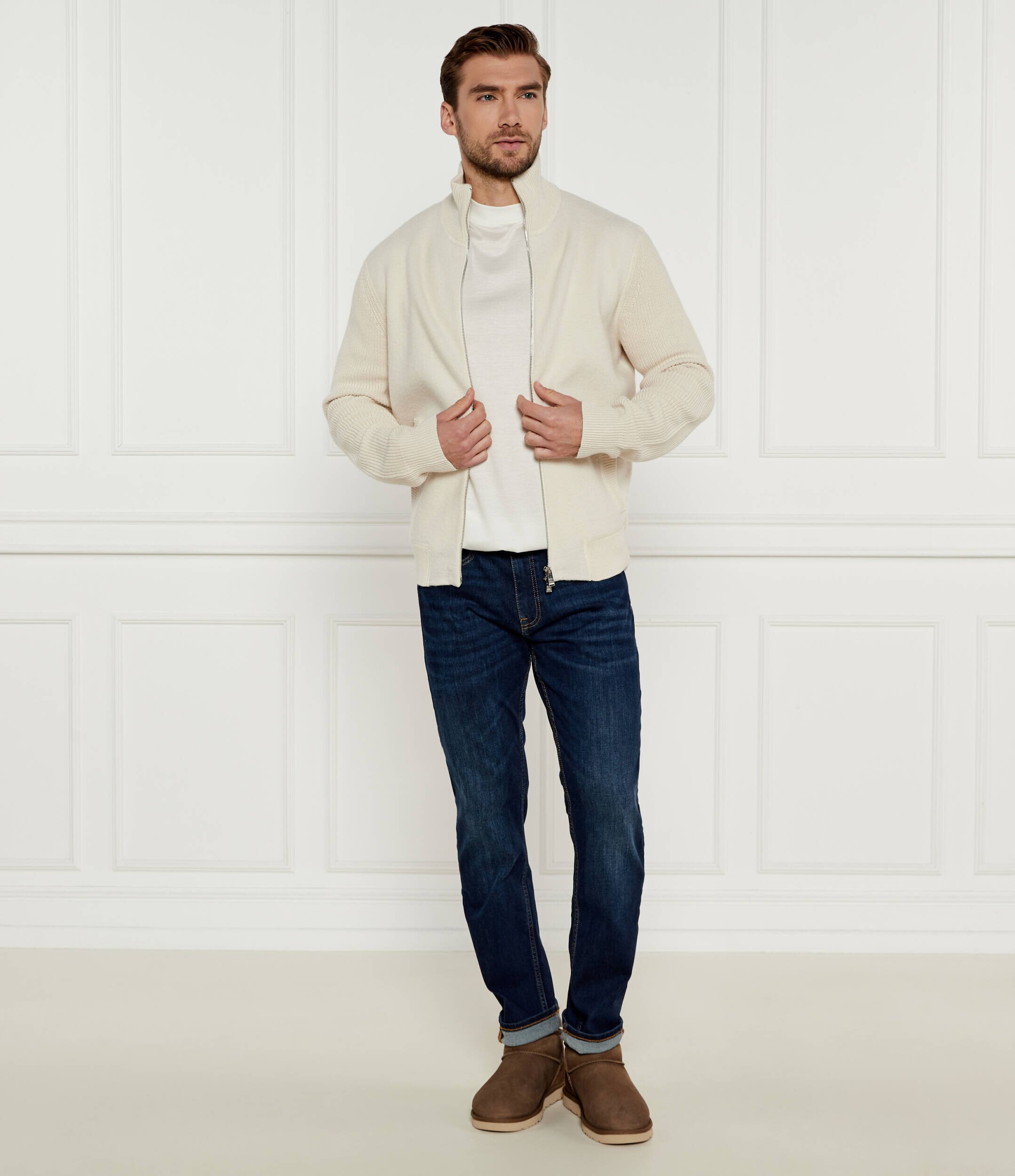 BOSS Black Cardigan H-Emeraviglio | Regular Fit cu adaos de lână