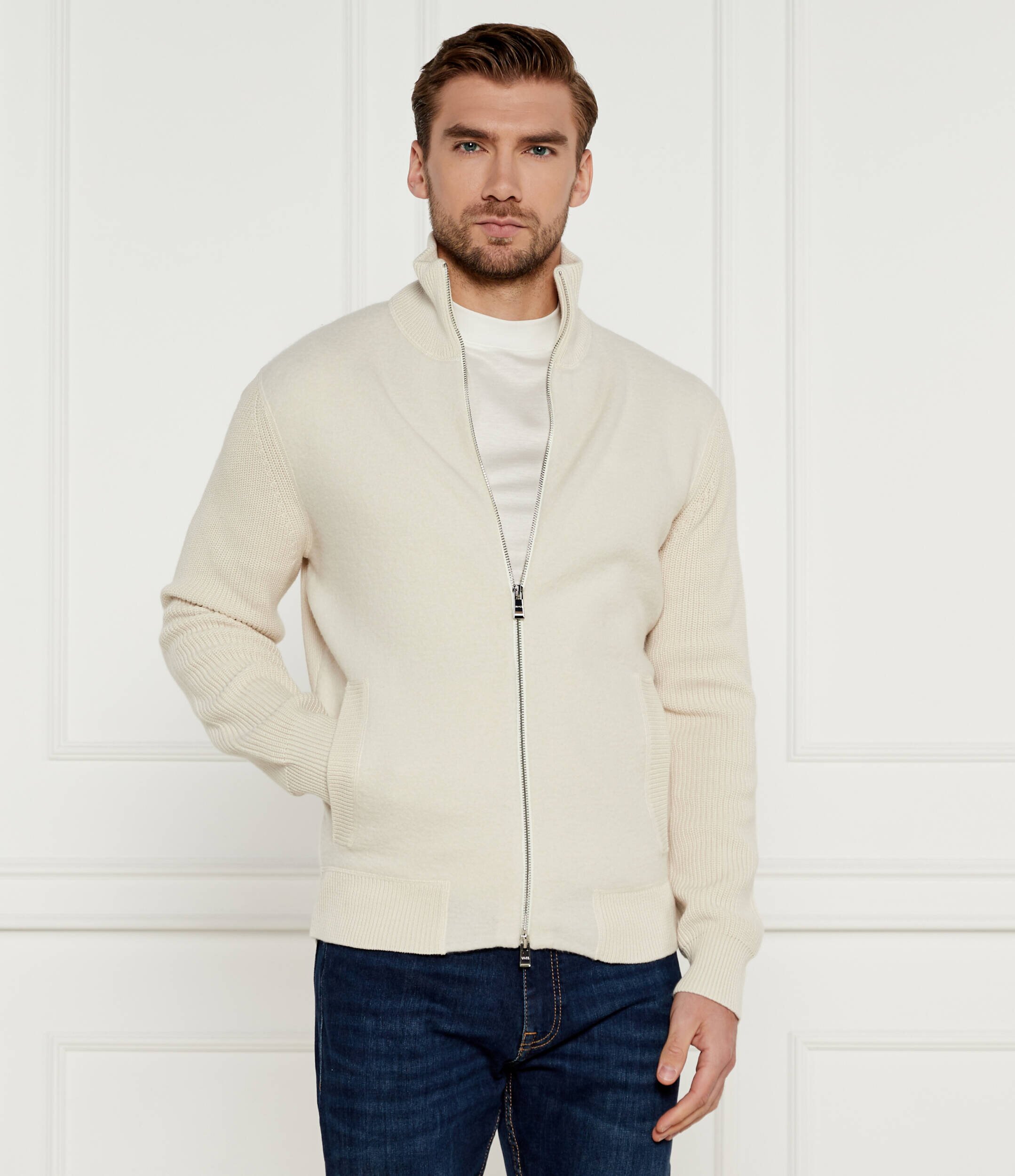BOSS Black Cardigan H-Emeraviglio | Regular Fit cu adaos de lână