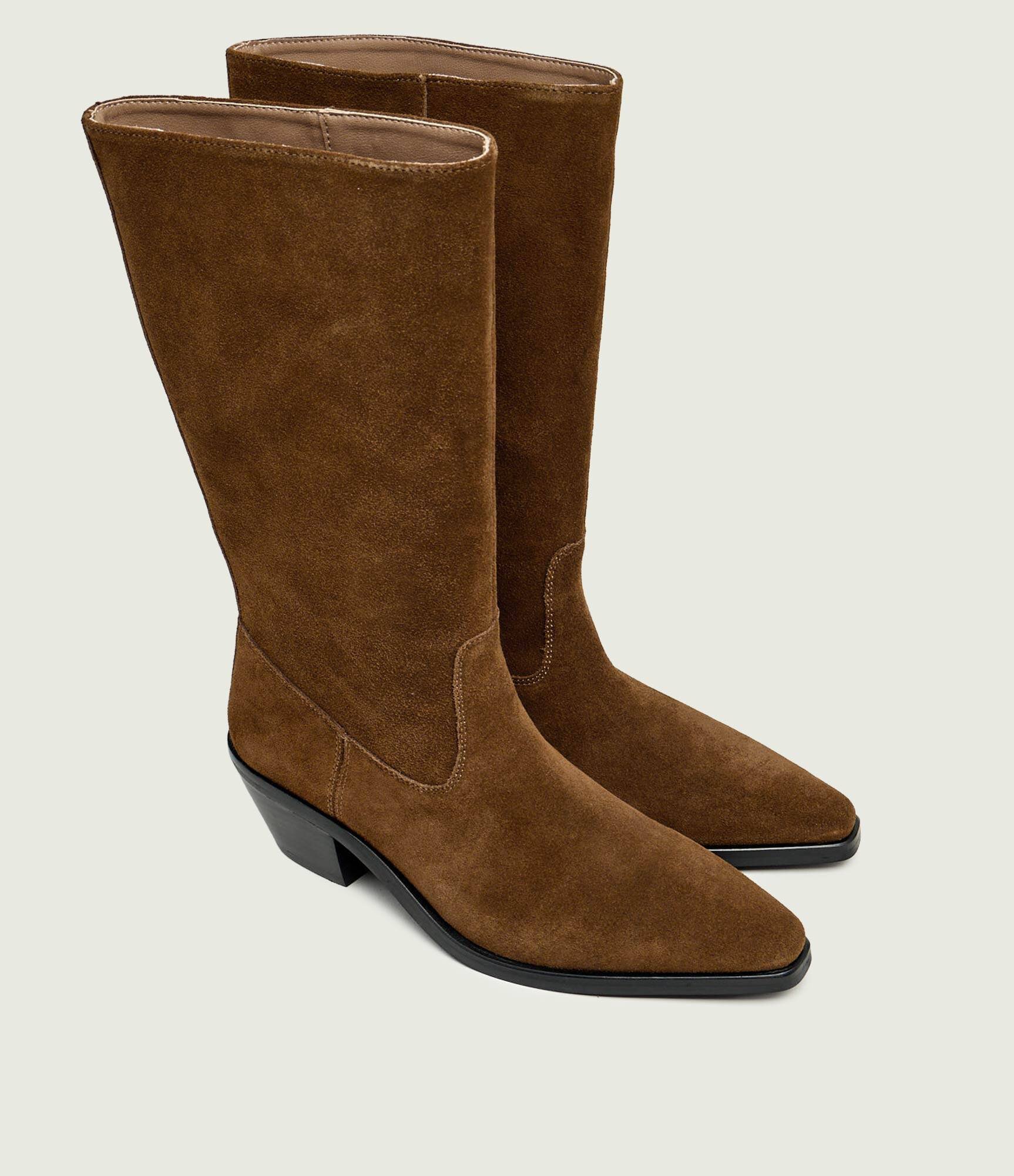 BOSS Black Cizme Niara_Bootie50_SDZ | piele întoarsă