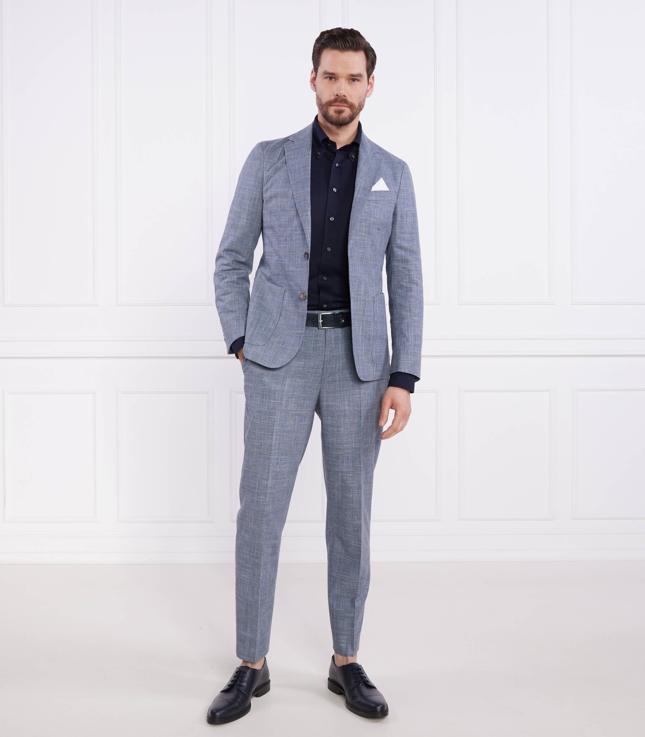 BOSS Black Costum C-Hanry-2Pcs-232 | Slim Fit cu adaos de lână