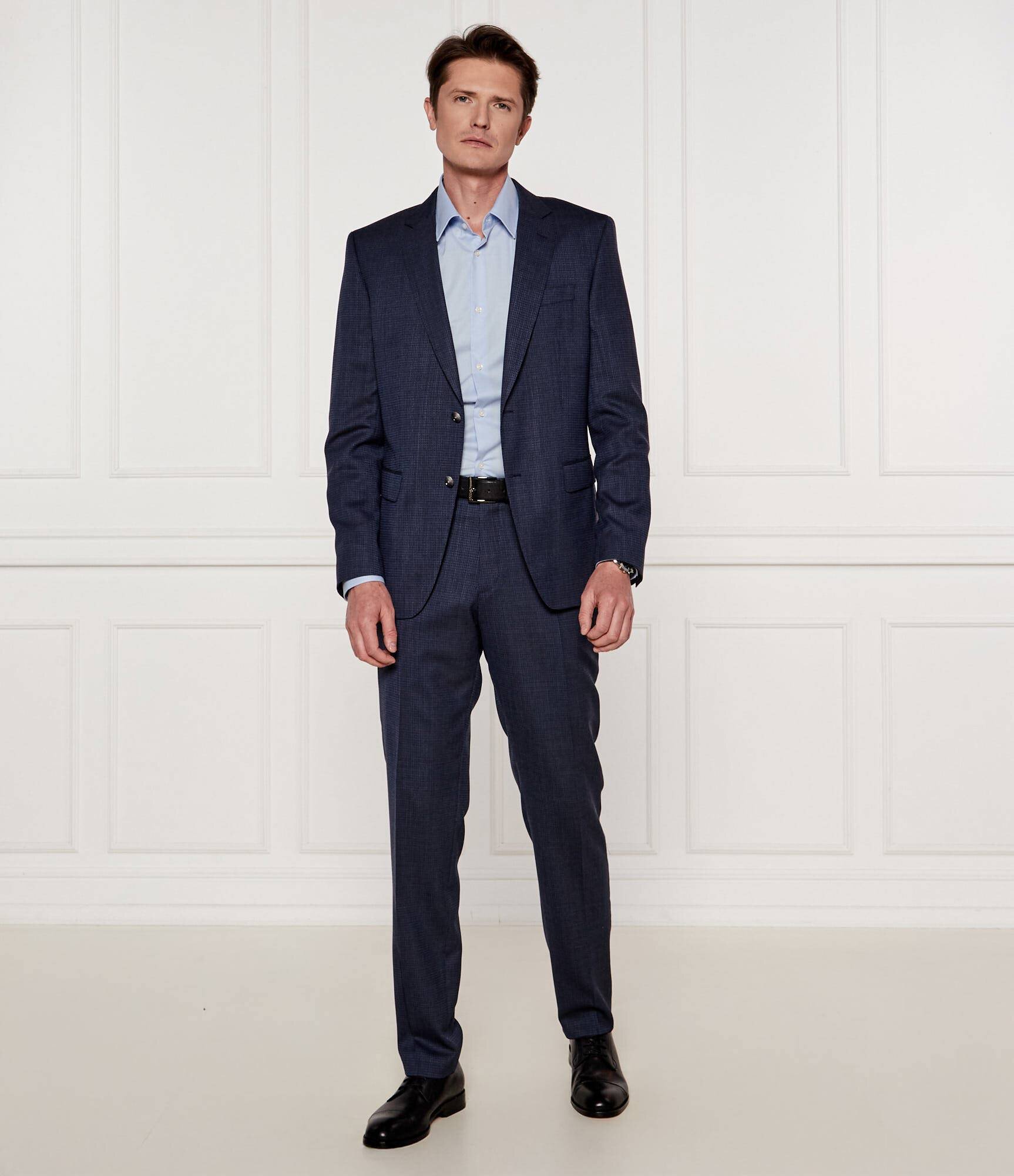 BOSS Black Costum H-Huge-2Pcs-224 | Slim Fit cu adaos de lână