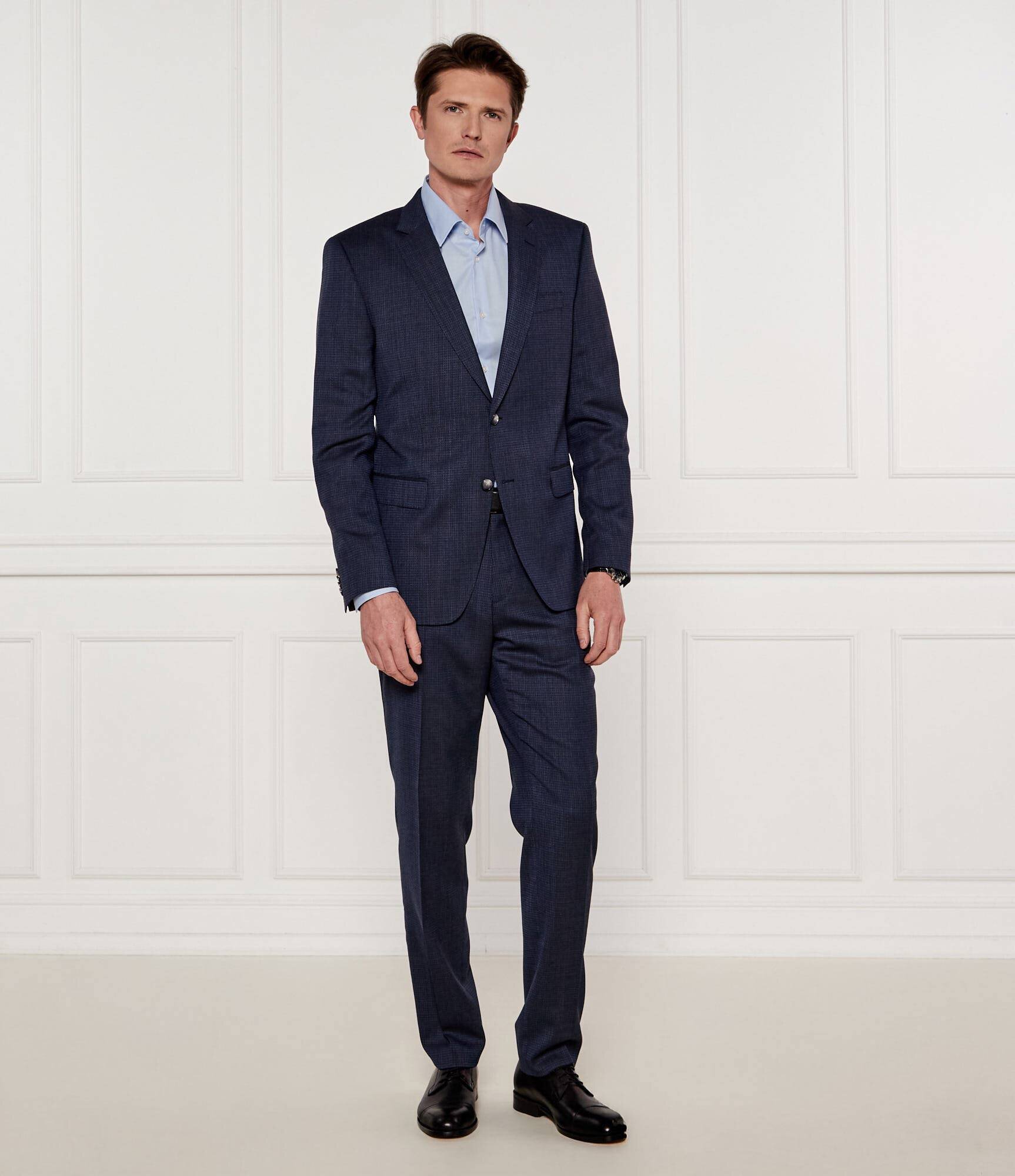 BOSS Black Costum H-Huge-2Pcs-224 | Slim Fit cu adaos de lână