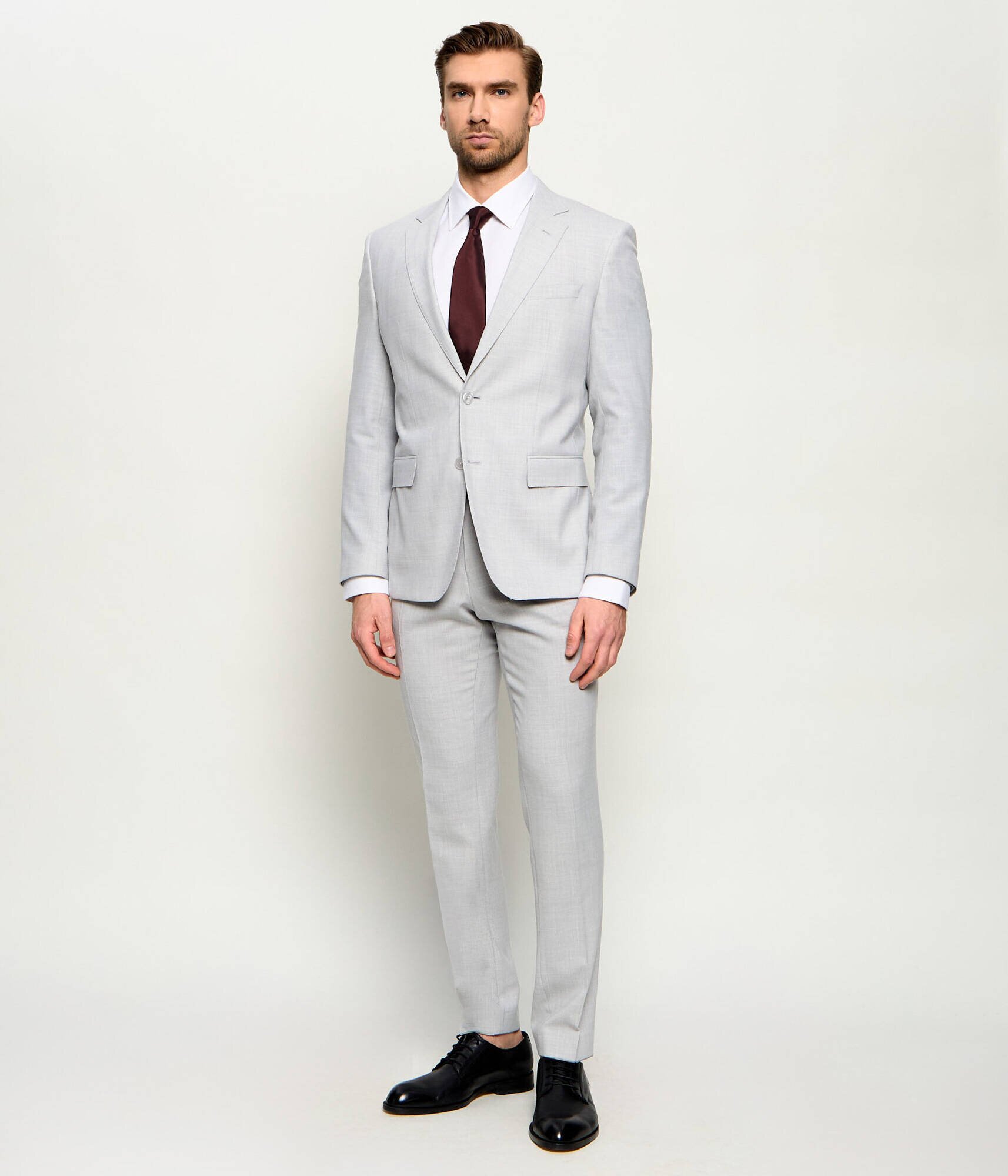 BOSS Black Costum H-Huge-2Pcs-253 | Slim Fit cu adaos de lână