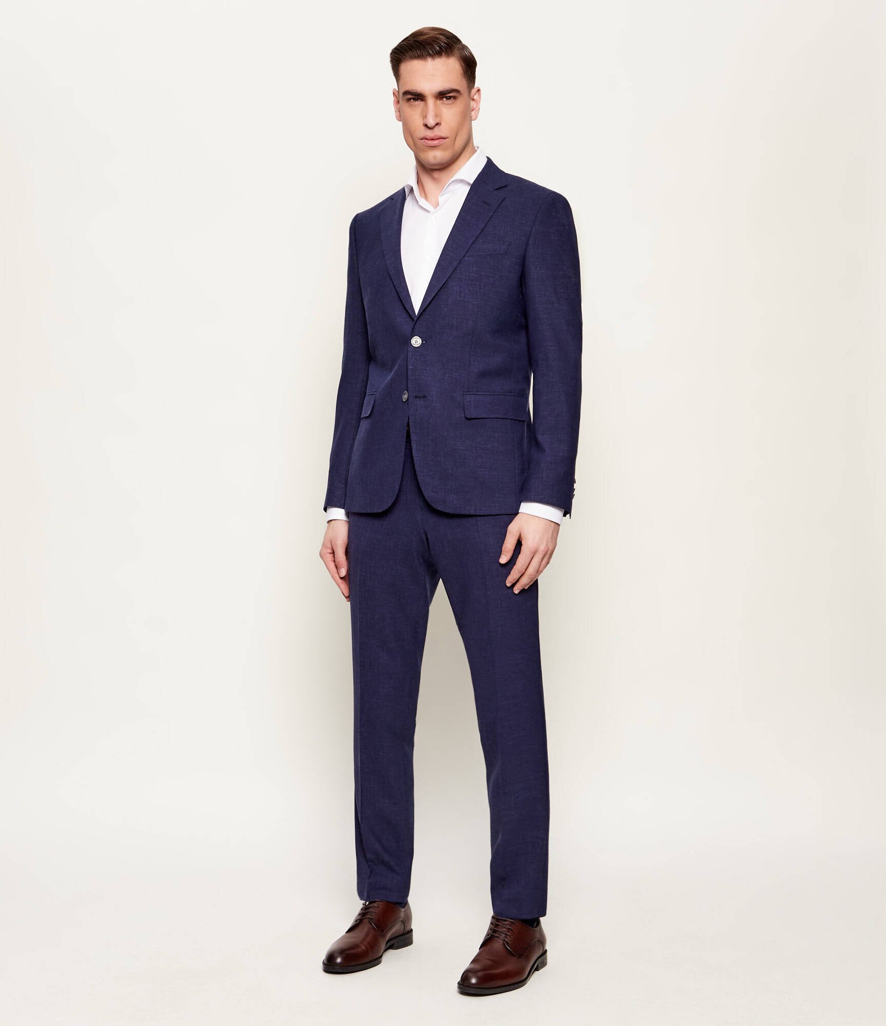 BOSS Black Costum H-Huge-2Pcs-253 | Slim Fit cu adaos de lână