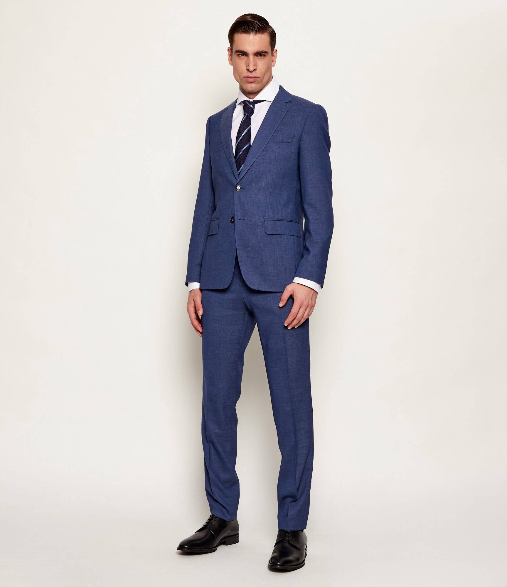 BOSS Black Costum H-Huge-2Pcs-253 | Slim Fit cu adaos de lână
