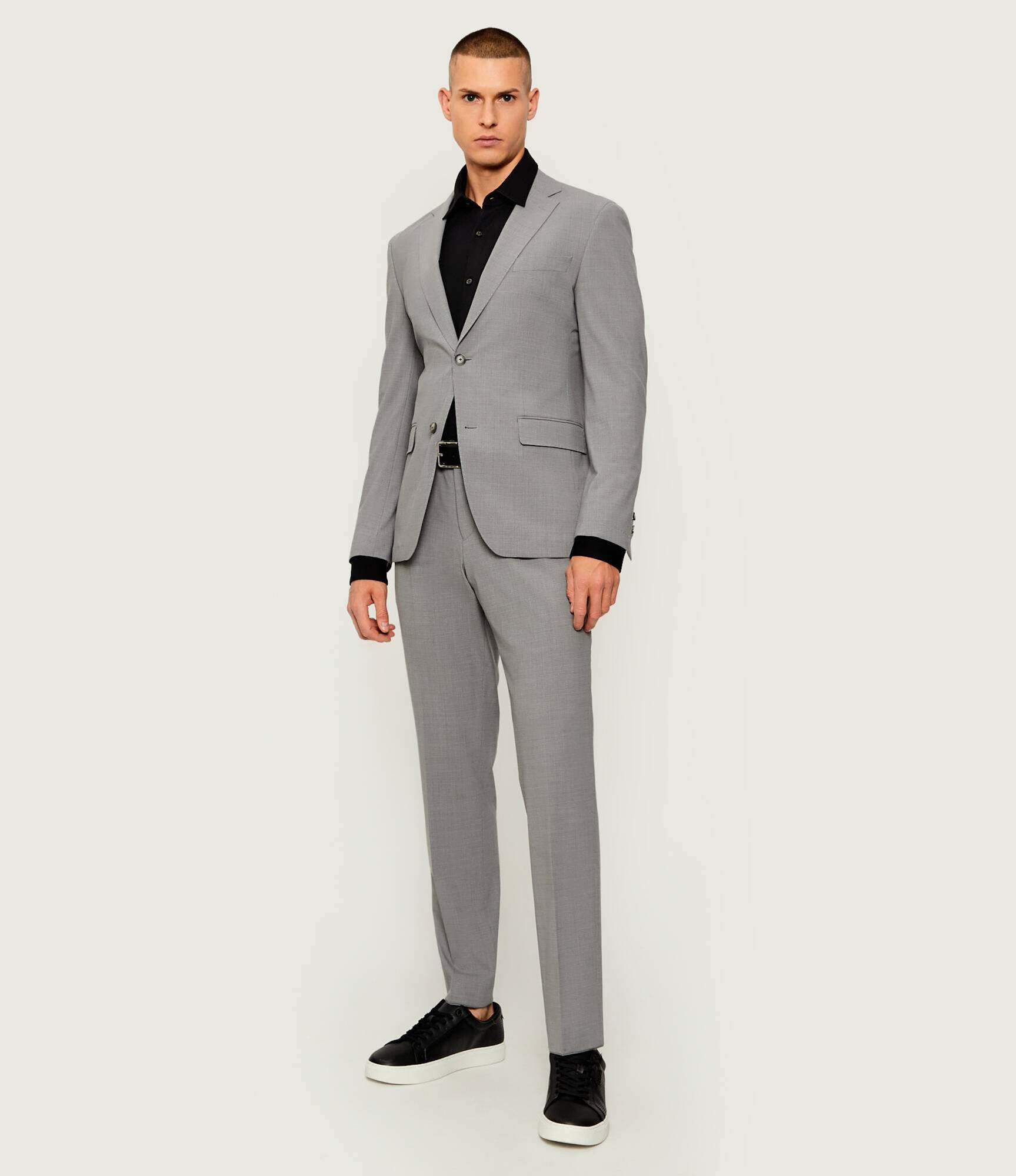 BOSS Black Costum P-Huge-2Pcs-WG-253 | Slim Fit cu adaos de lână