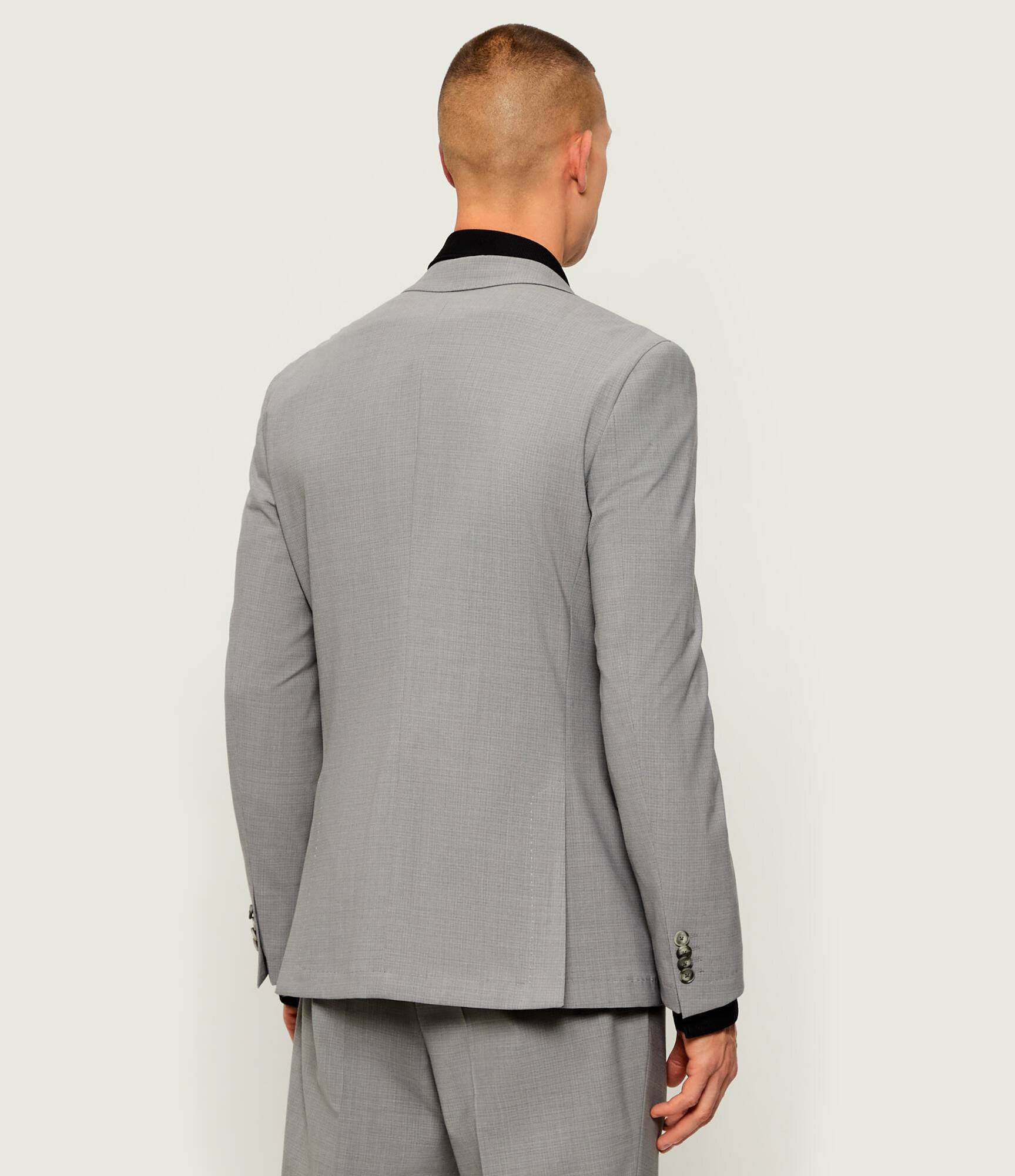 BOSS Black Costum P-Huge-2Pcs-WG-253 | Slim Fit cu adaos de lână