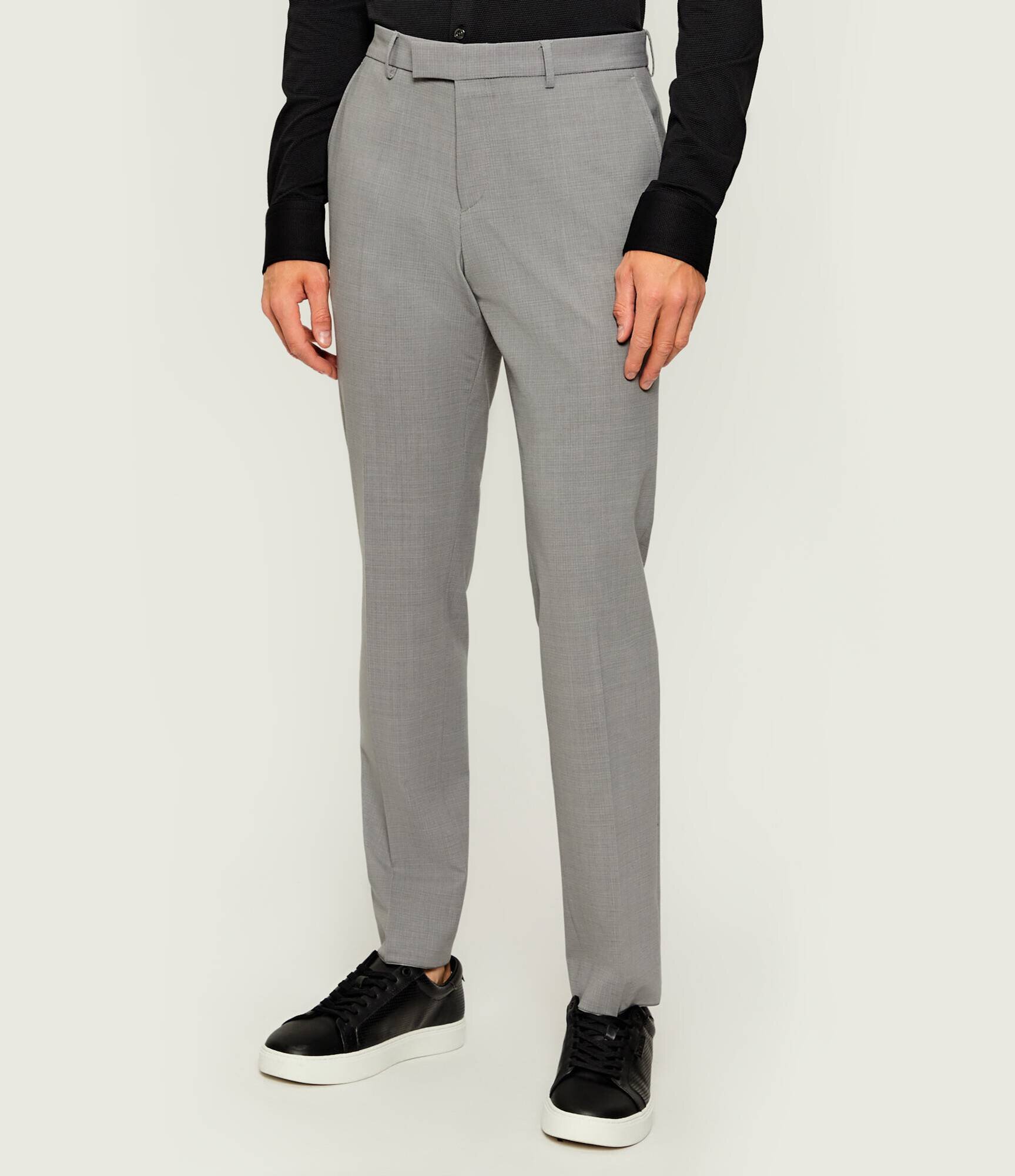 BOSS Black Costum P-Huge-2Pcs-WG-253 | Slim Fit cu adaos de lână
